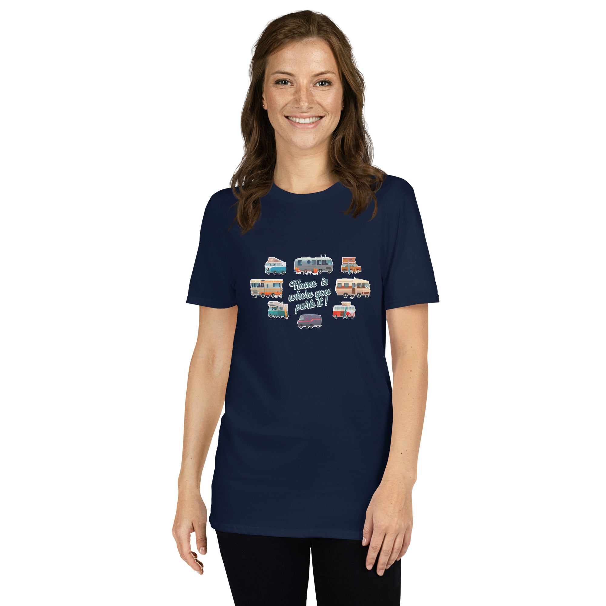 Softstyle Cotton T-Shirt Square Vintage Campers