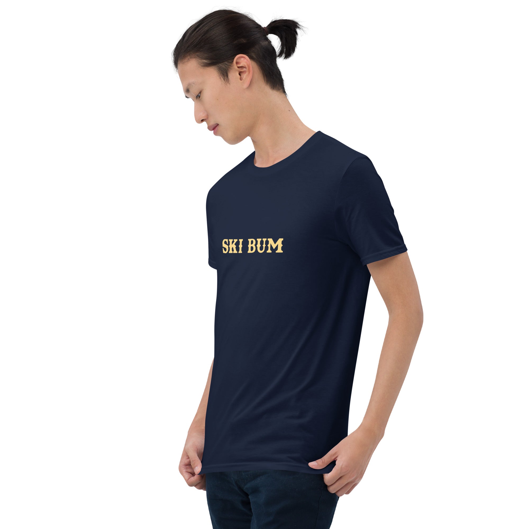 Softstyle Cotton T-Shirt Ski Bum light text
