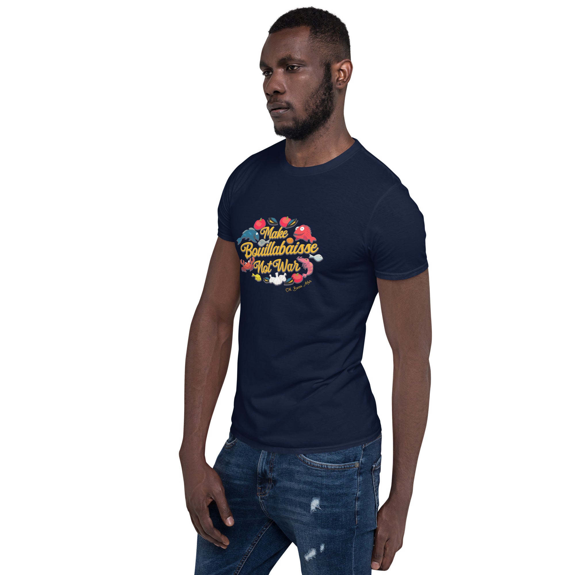 T-shirt softstyle en coton Make Bouillabaisse Not War Oh Bonne Mer