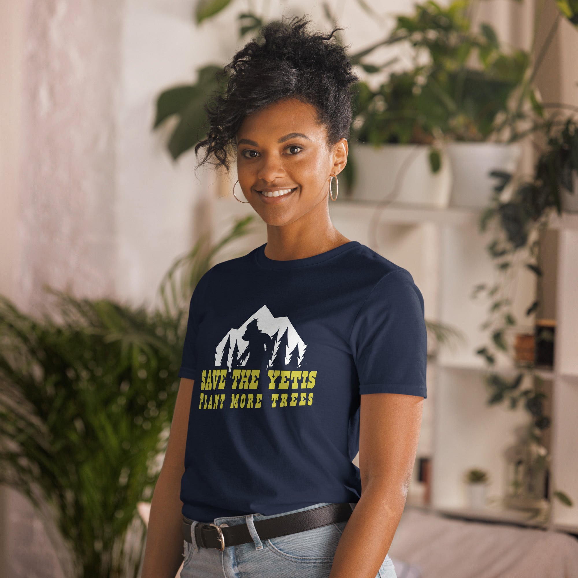 T-shirt softstyle en coton Save the Yetis Plant more Trees