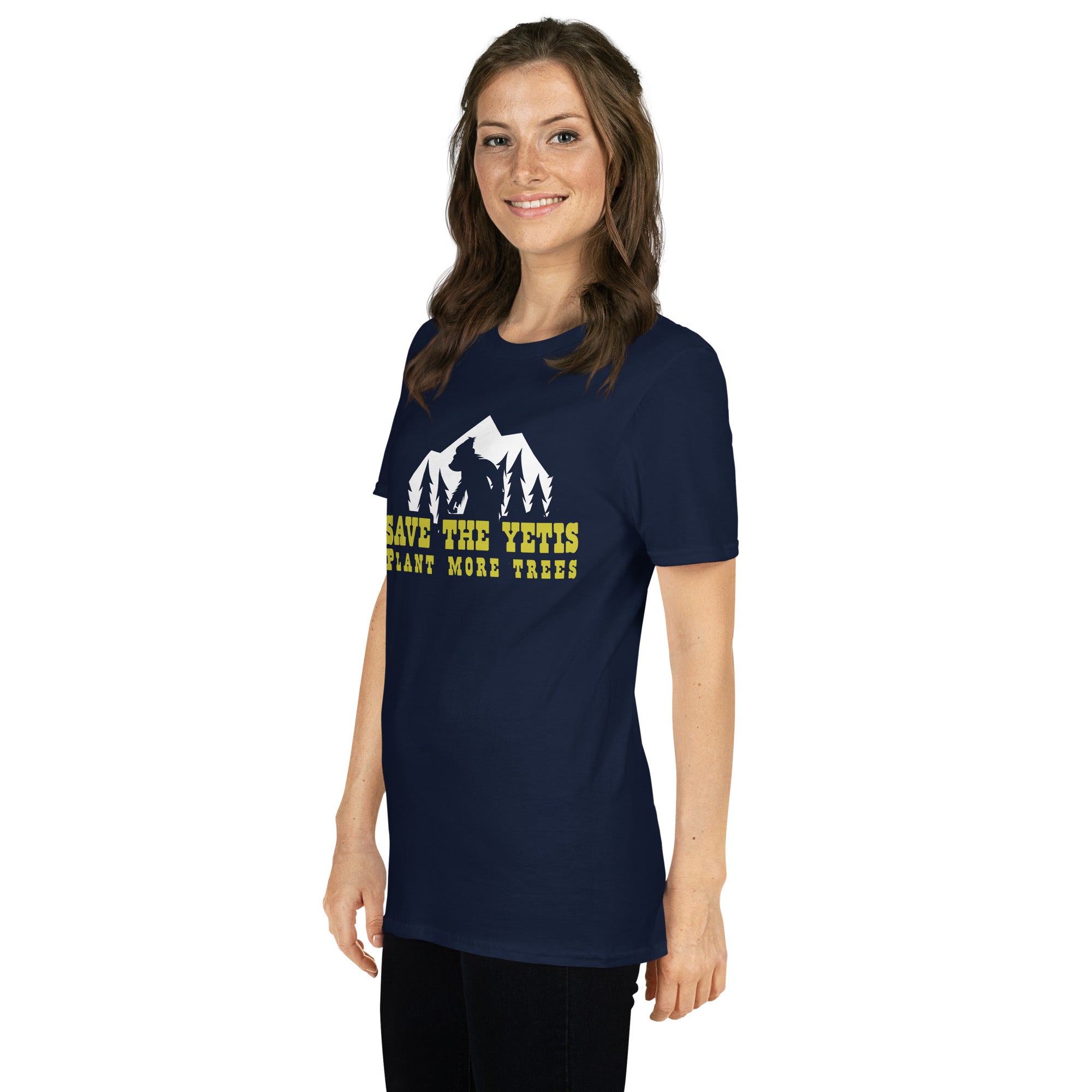 T-shirt softstyle en coton Save the Yetis Plant more Trees