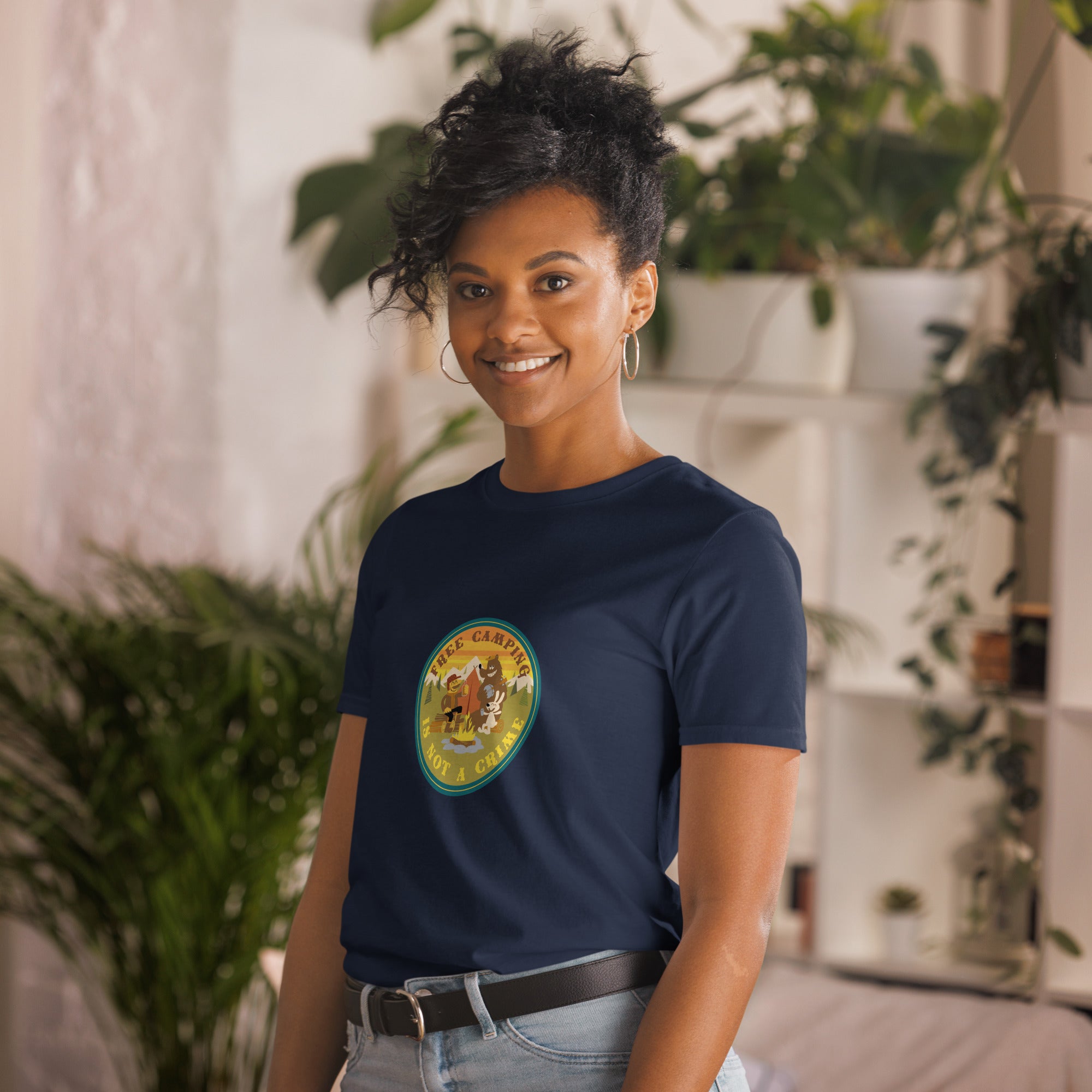 Softstyle Cotton T-Shirt Free camping is not a crime