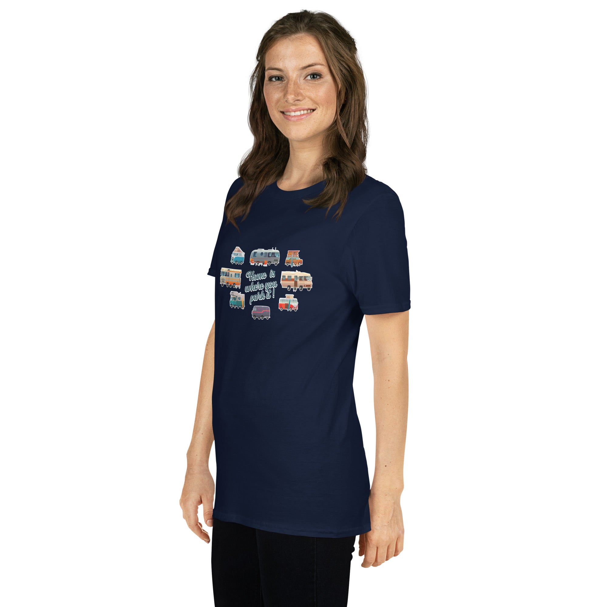 Softstyle Cotton T-Shirt Square Vintage Campers