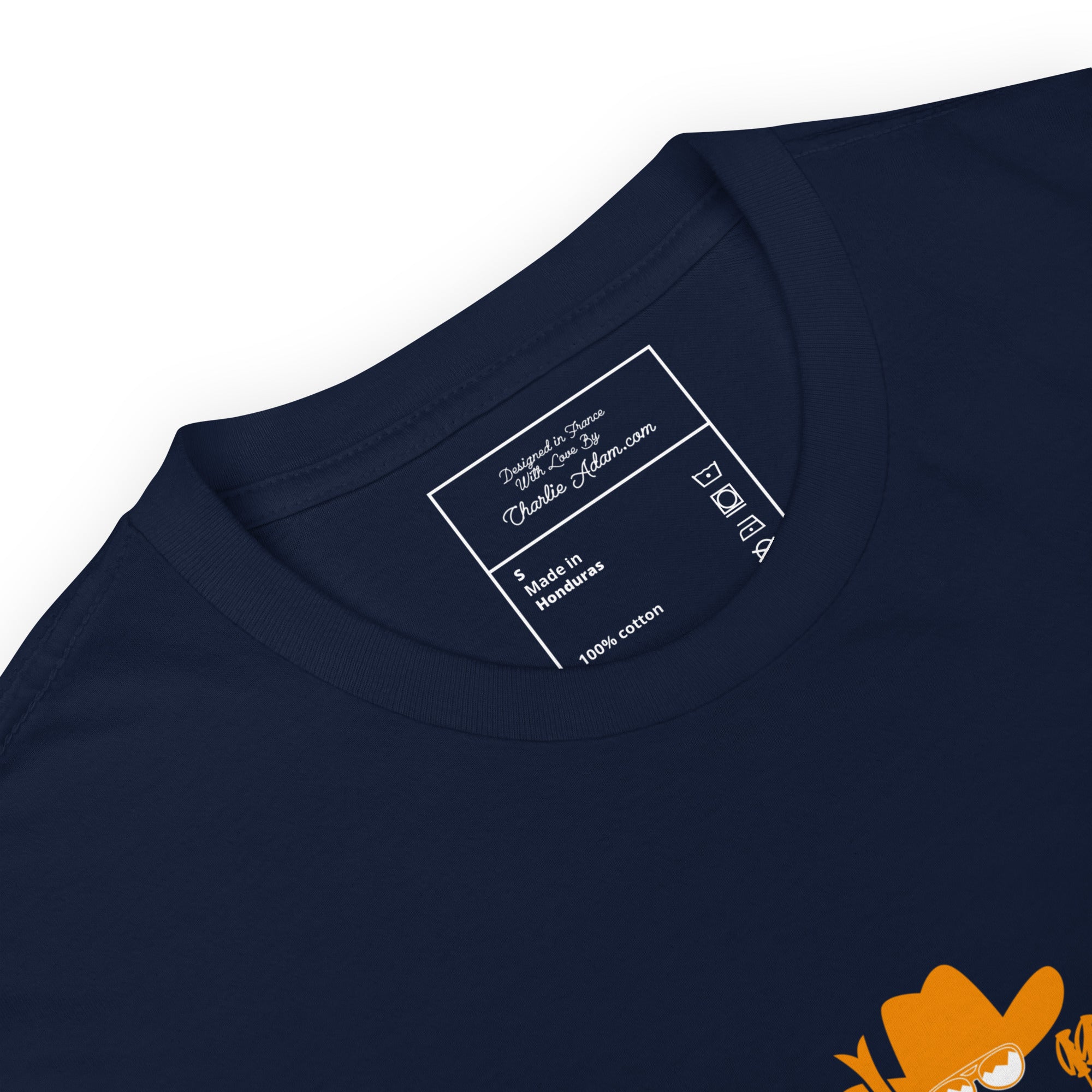 T-shirt softstyle en coton Skiing Cowboy (face) & Ski Fight at OK Corral Outline (dos)