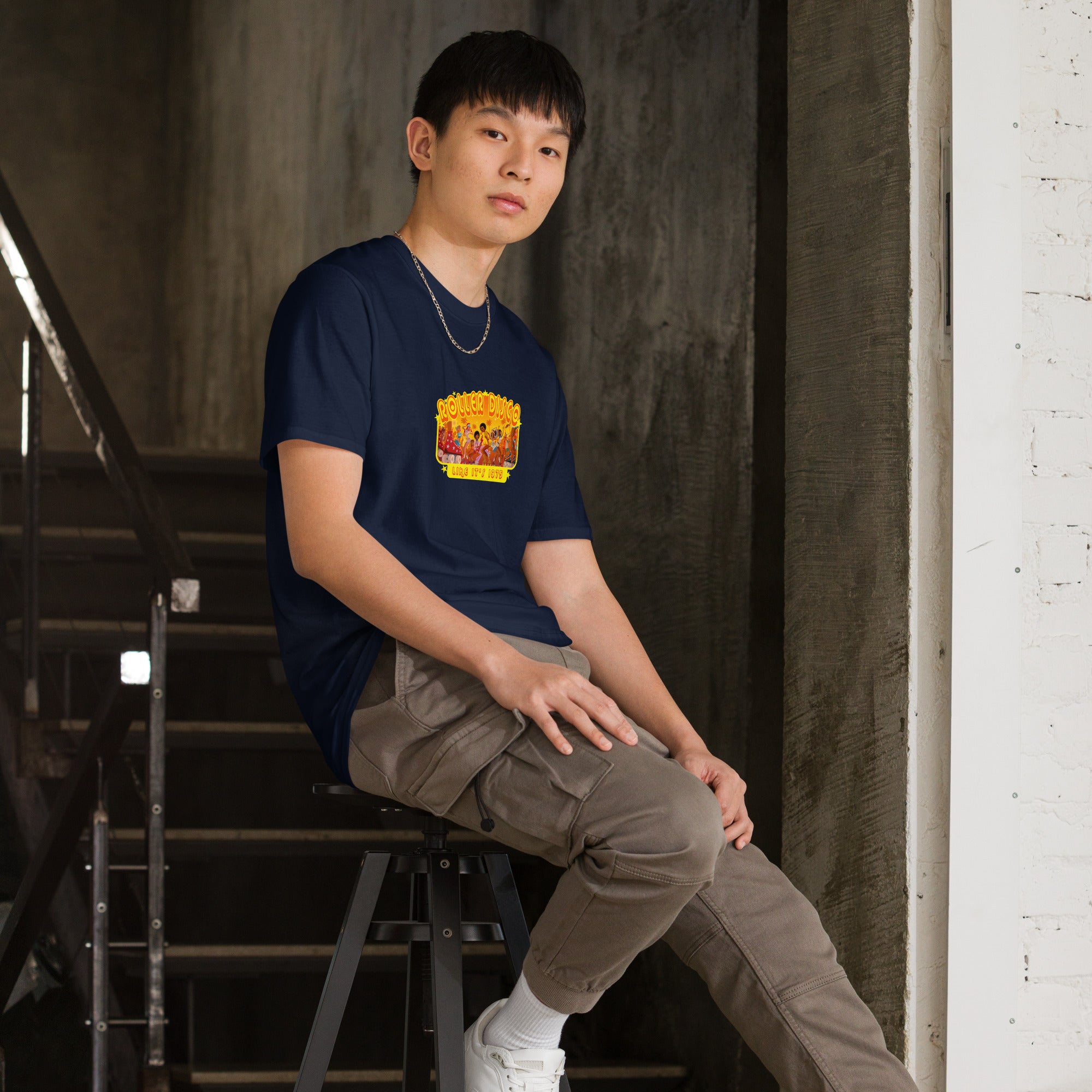 T-shirt softstyle en coton Roller Disco 1975