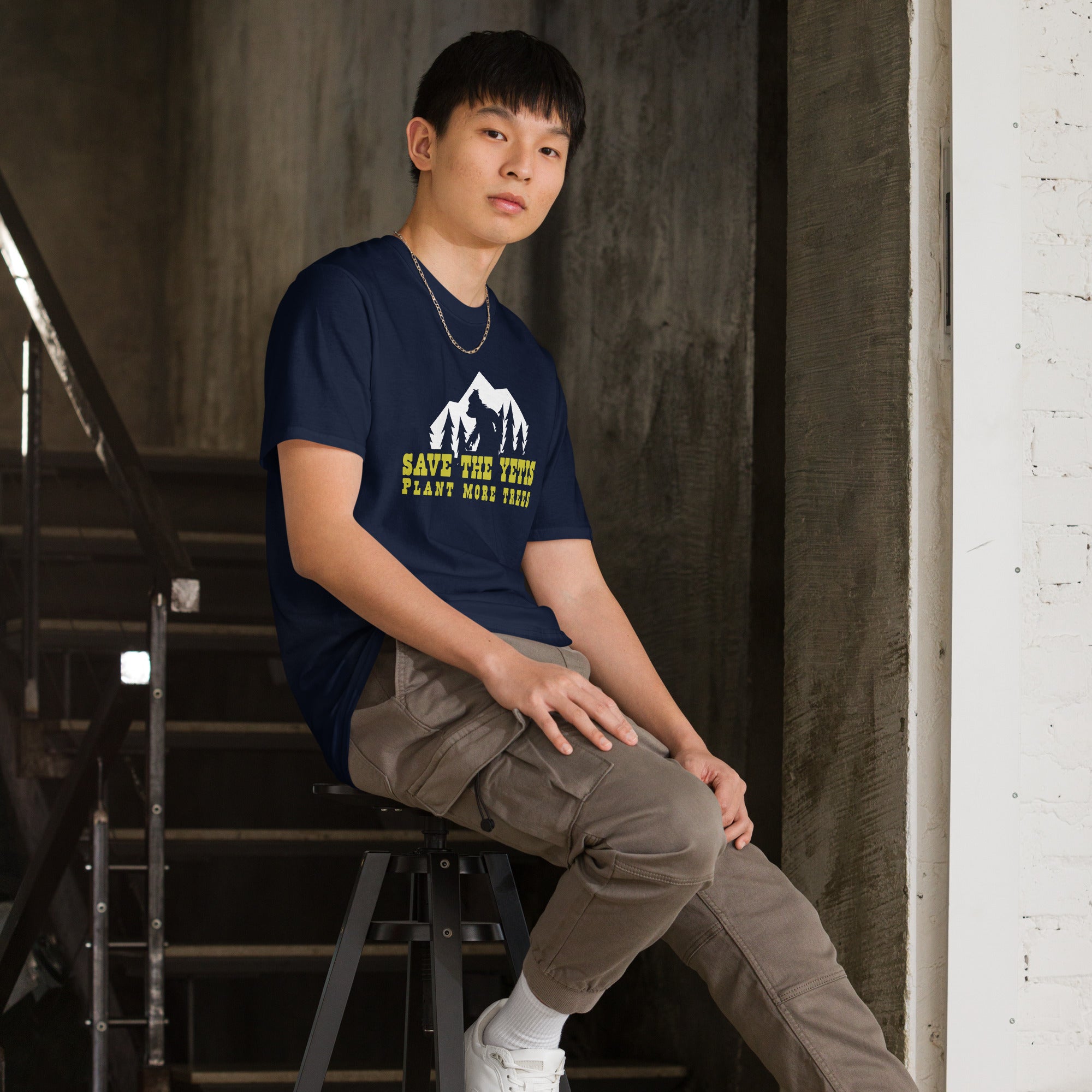 T-shirt softstyle en coton Save the Yetis Plant more Trees