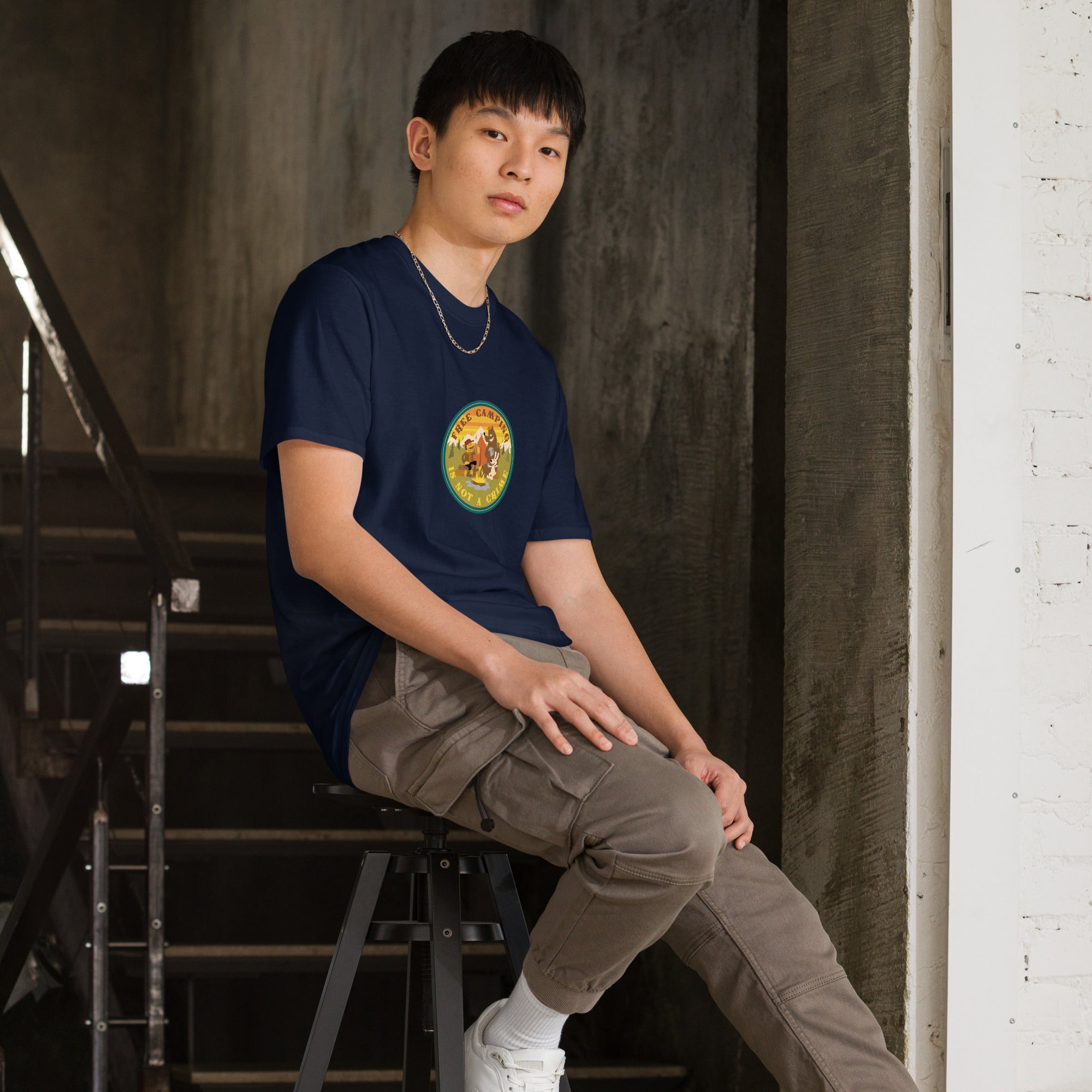 Softstyle Cotton T-Shirt Free camping is not a crime