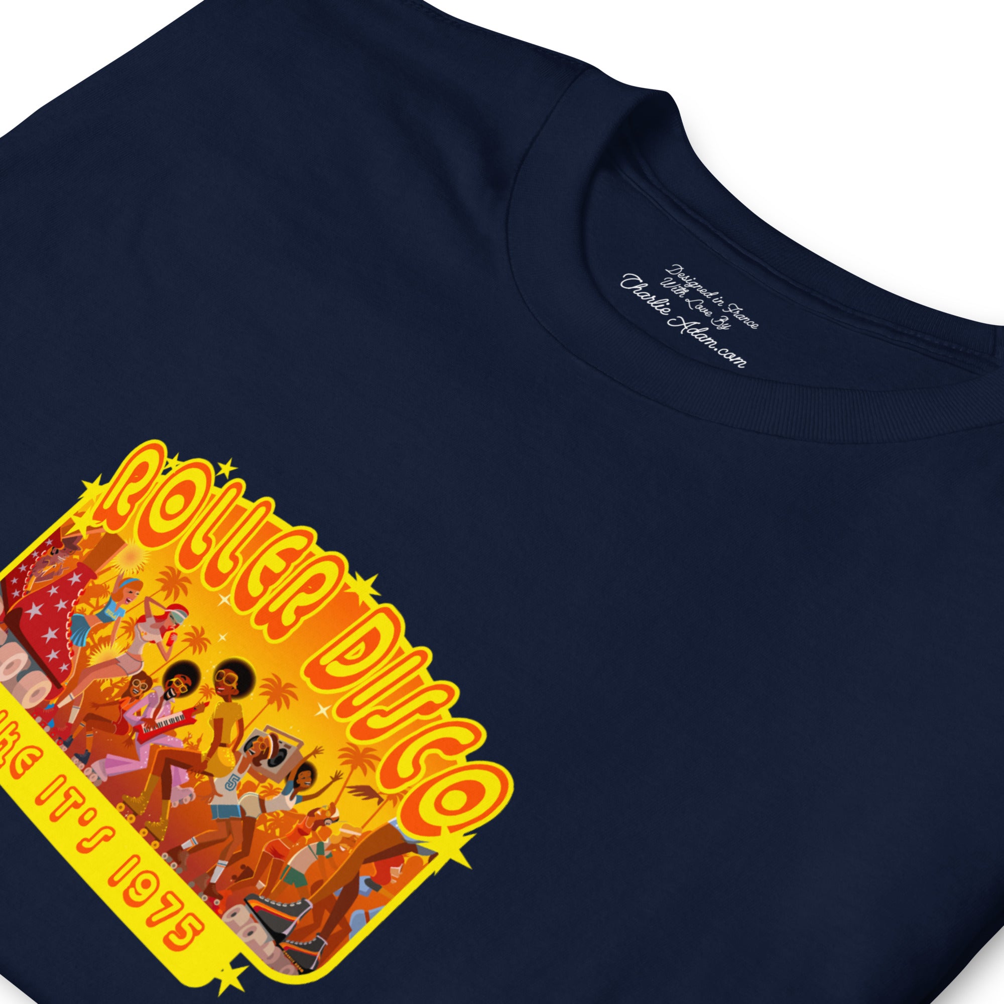 T-shirt softstyle en coton Roller Disco 1975