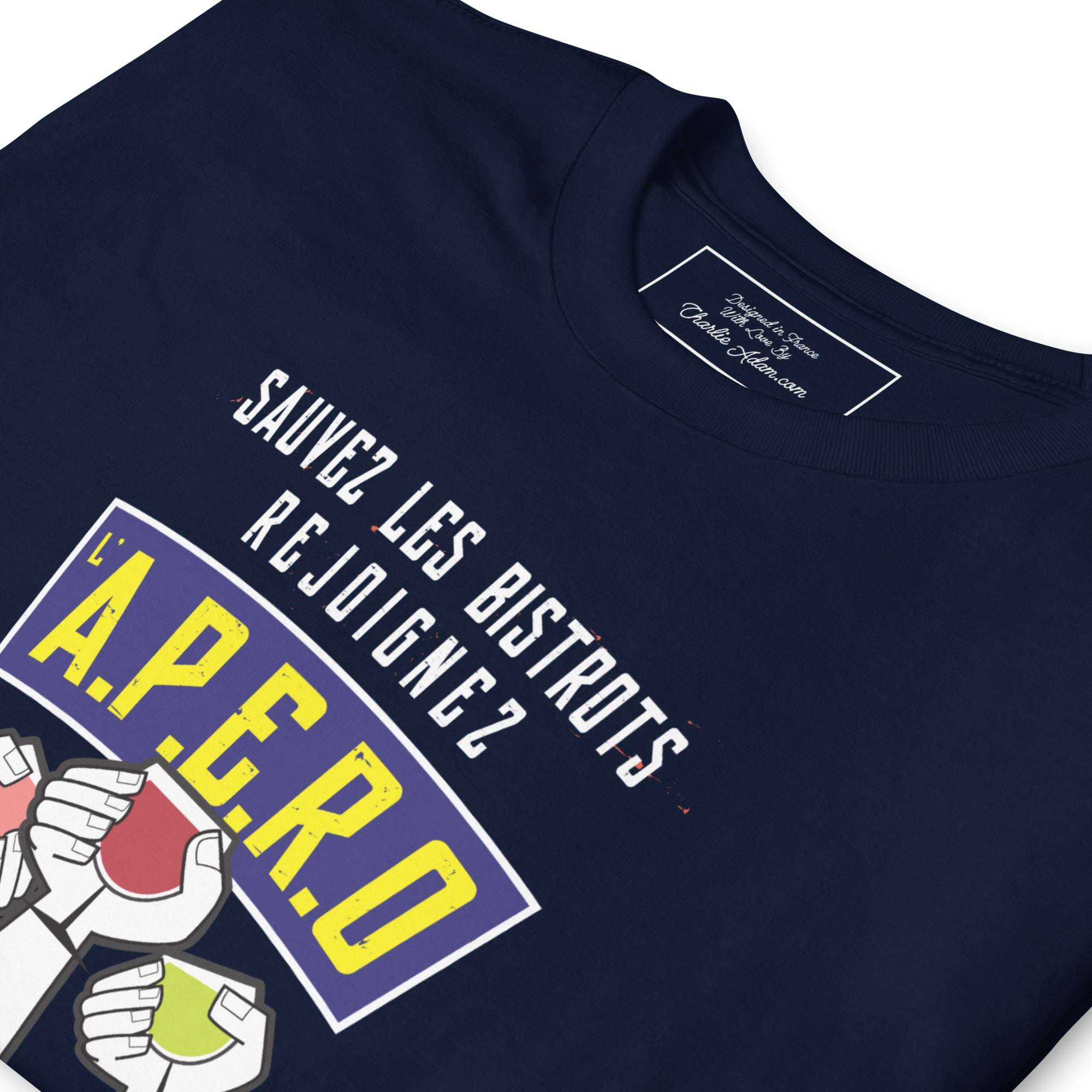T-shirt softstyle en coton Sauvez les Bistrots, rejoignez l'Apéro