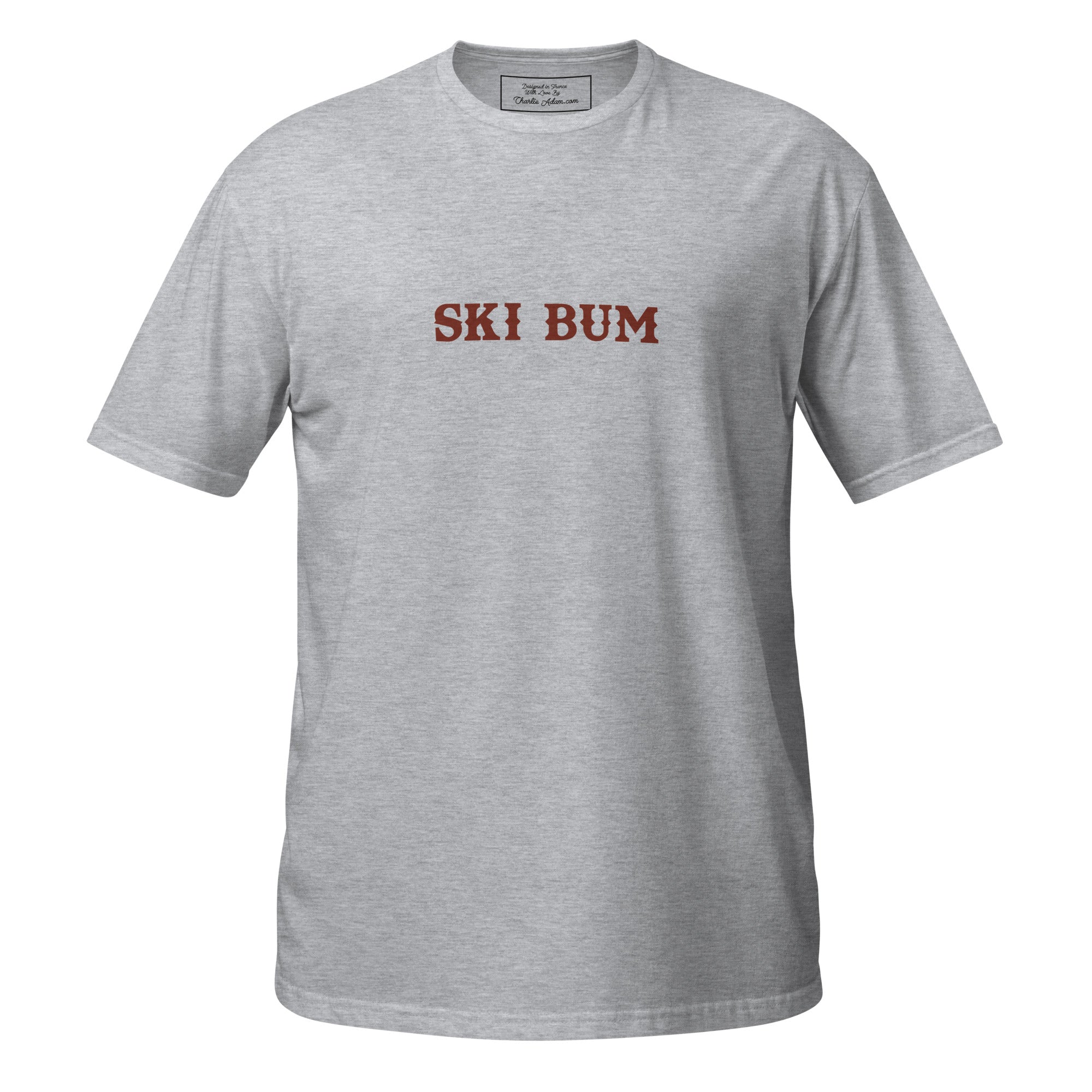 Softstyle Cotton T-Shirt Ski Bum dark text