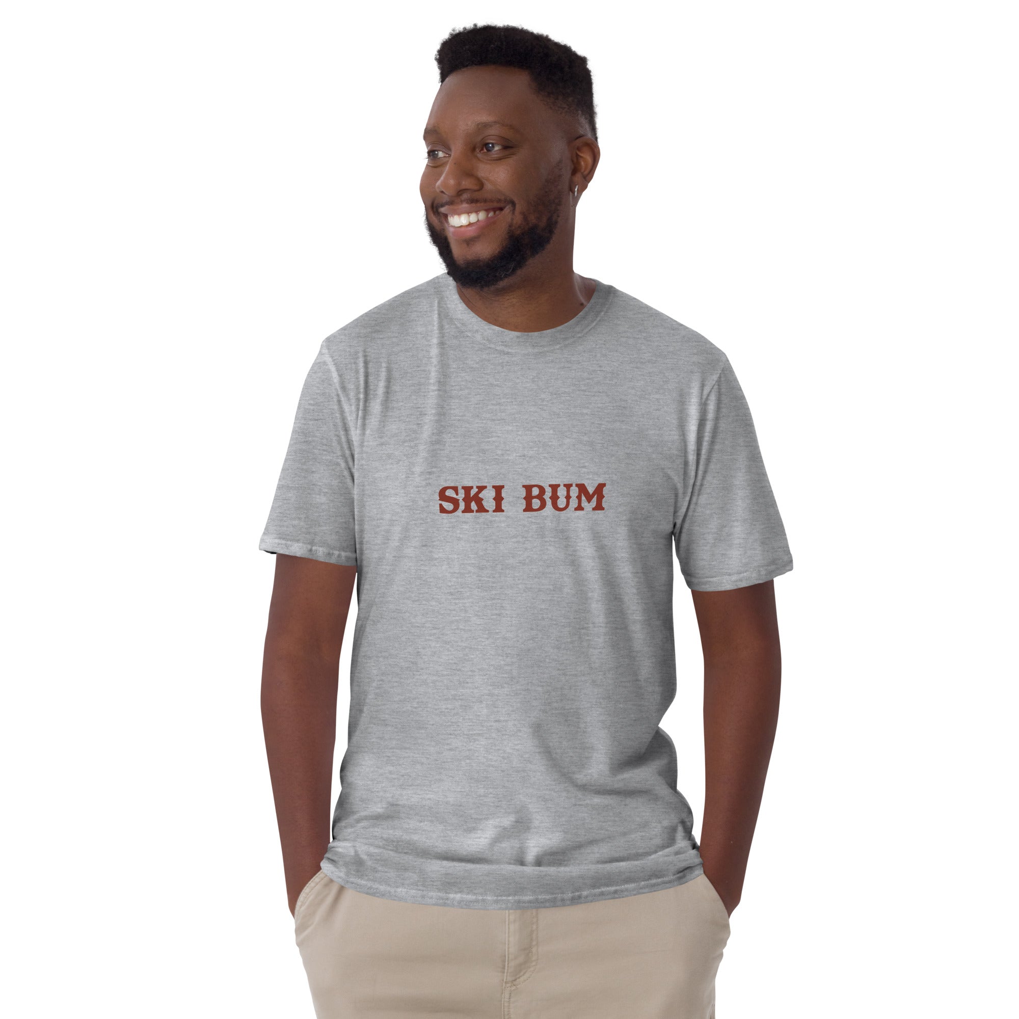 Softstyle Cotton T-Shirt Ski Bum dark text