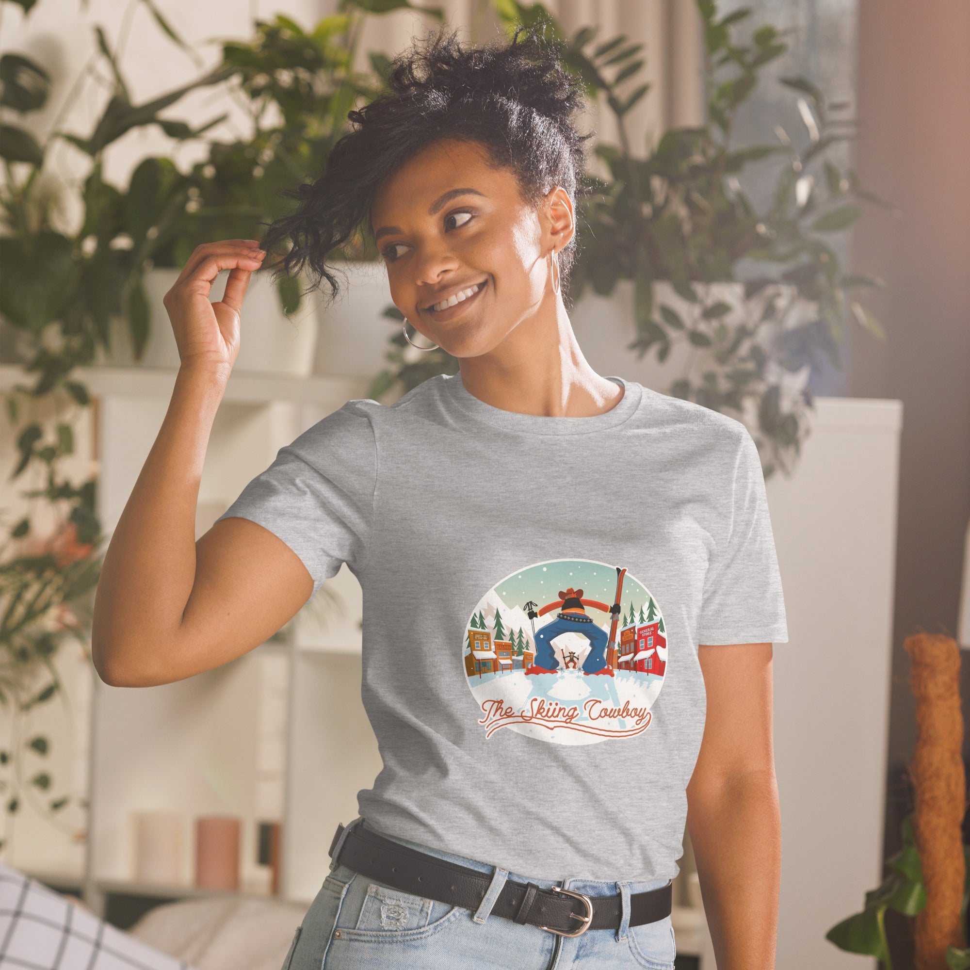 T-shirt softstyle en coton Ski Fight at OK Corral