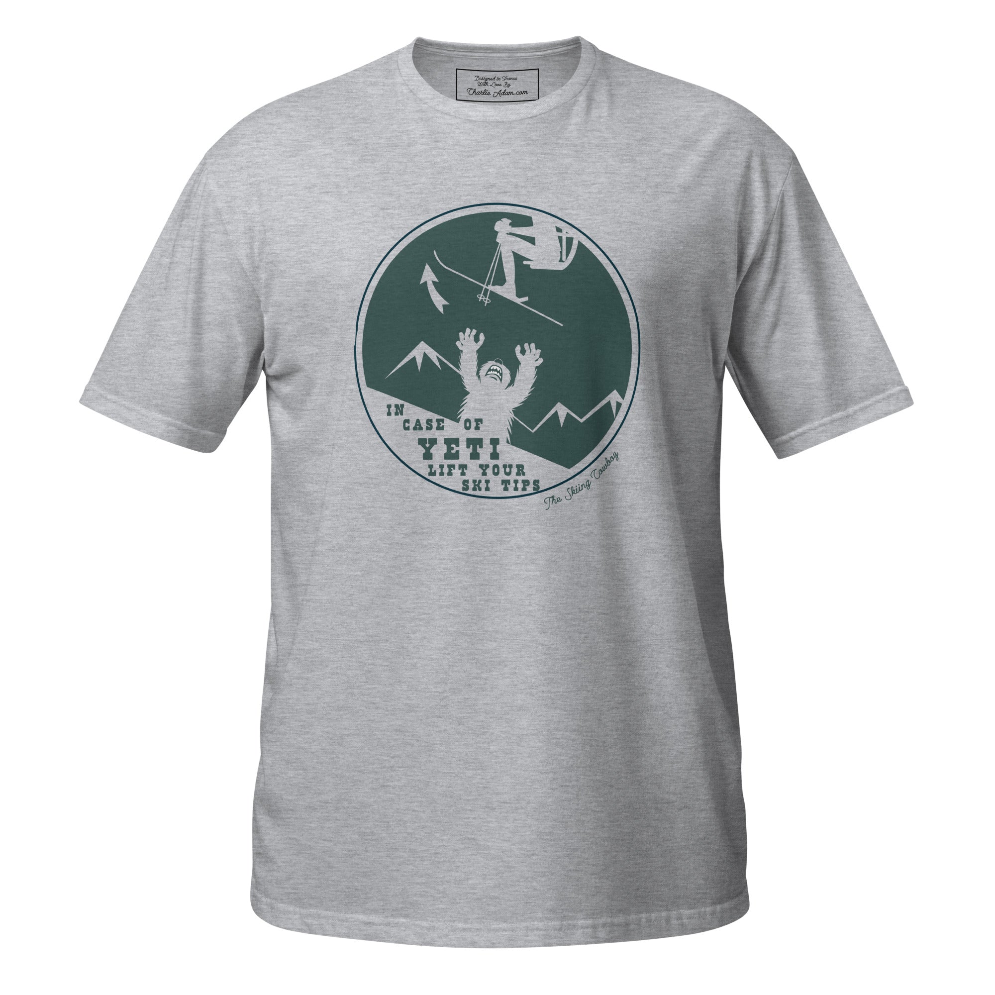 T-shirt softstyle en coton In case of Yeti, lift your ski tips