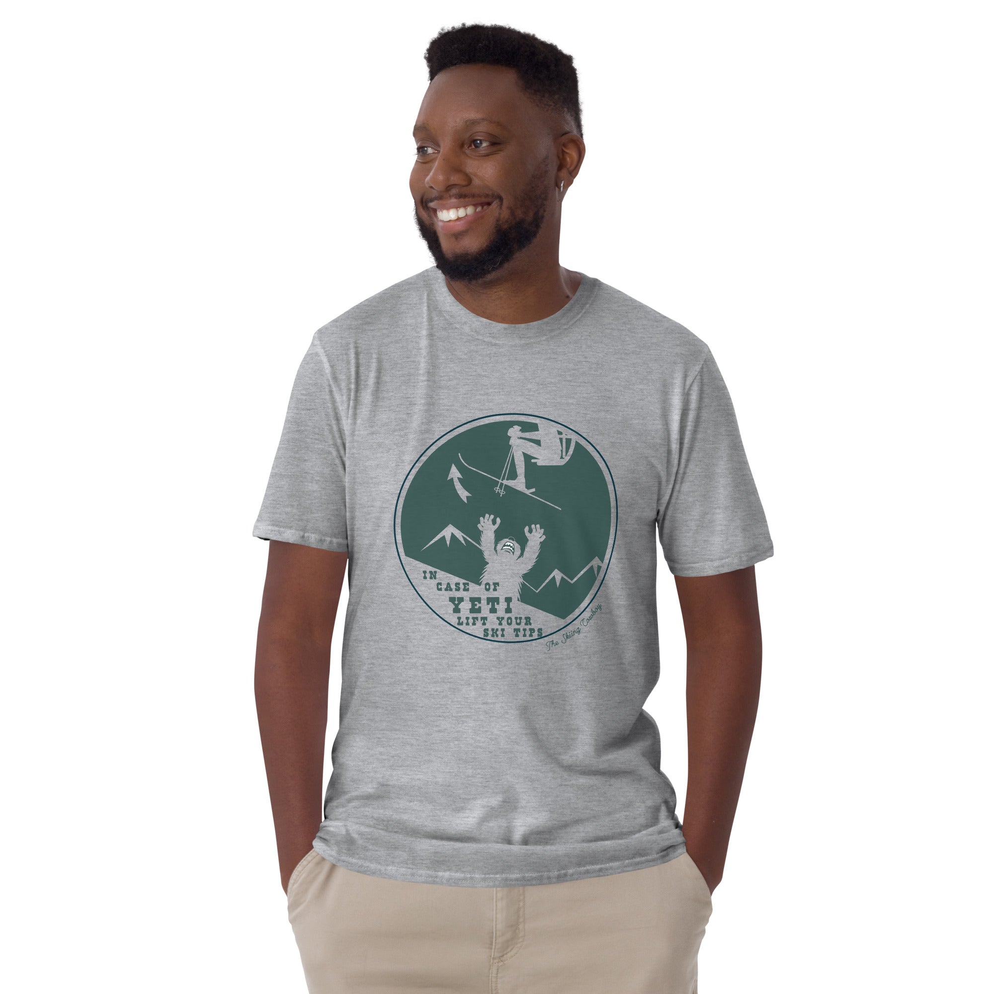 T-shirt softstyle en coton In case of Yeti, lift your ski tips