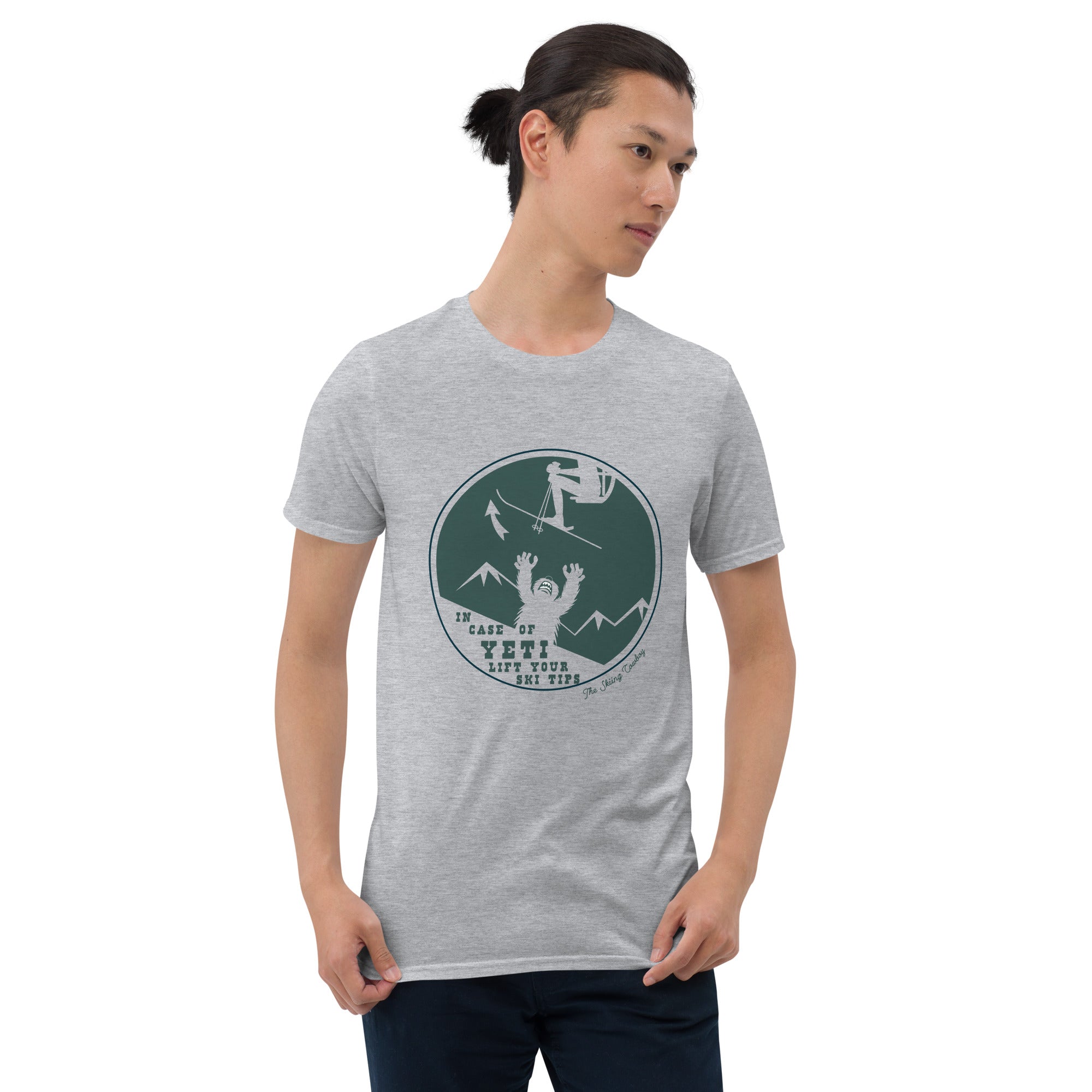 T-shirt softstyle en coton In case of Yeti, lift your ski tips
