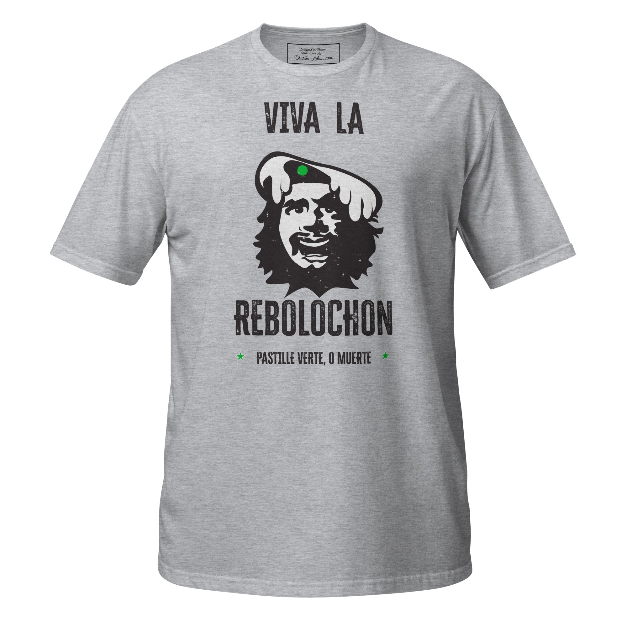 T-shirt softstyle en coton Le Che Savoyard Viva la Rebolochon Foncé