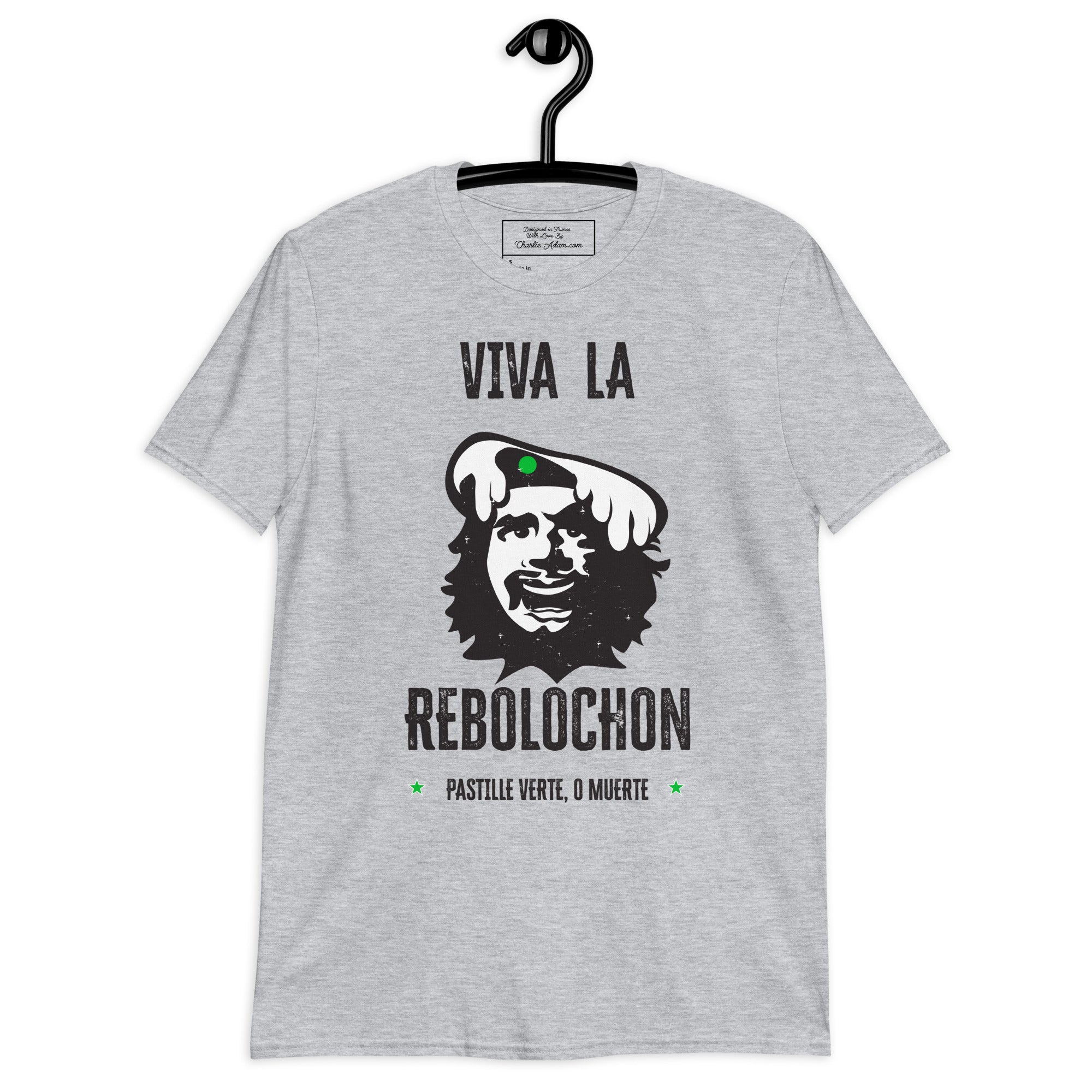 T-shirt softstyle en coton Le Che Savoyard Viva la Rebolochon Foncé