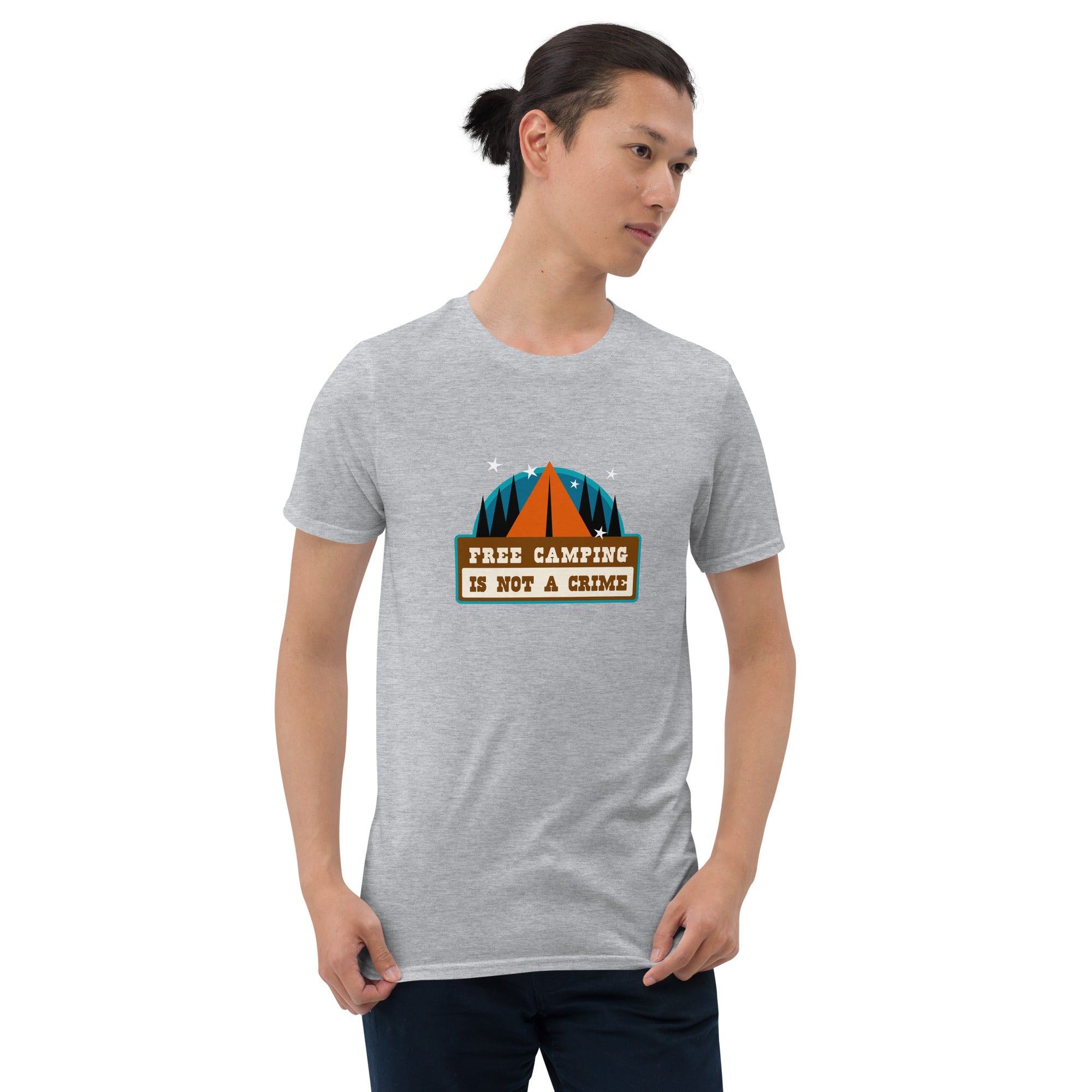 Softstyle Cotton T-Shirt Free camping is not a crime graphic