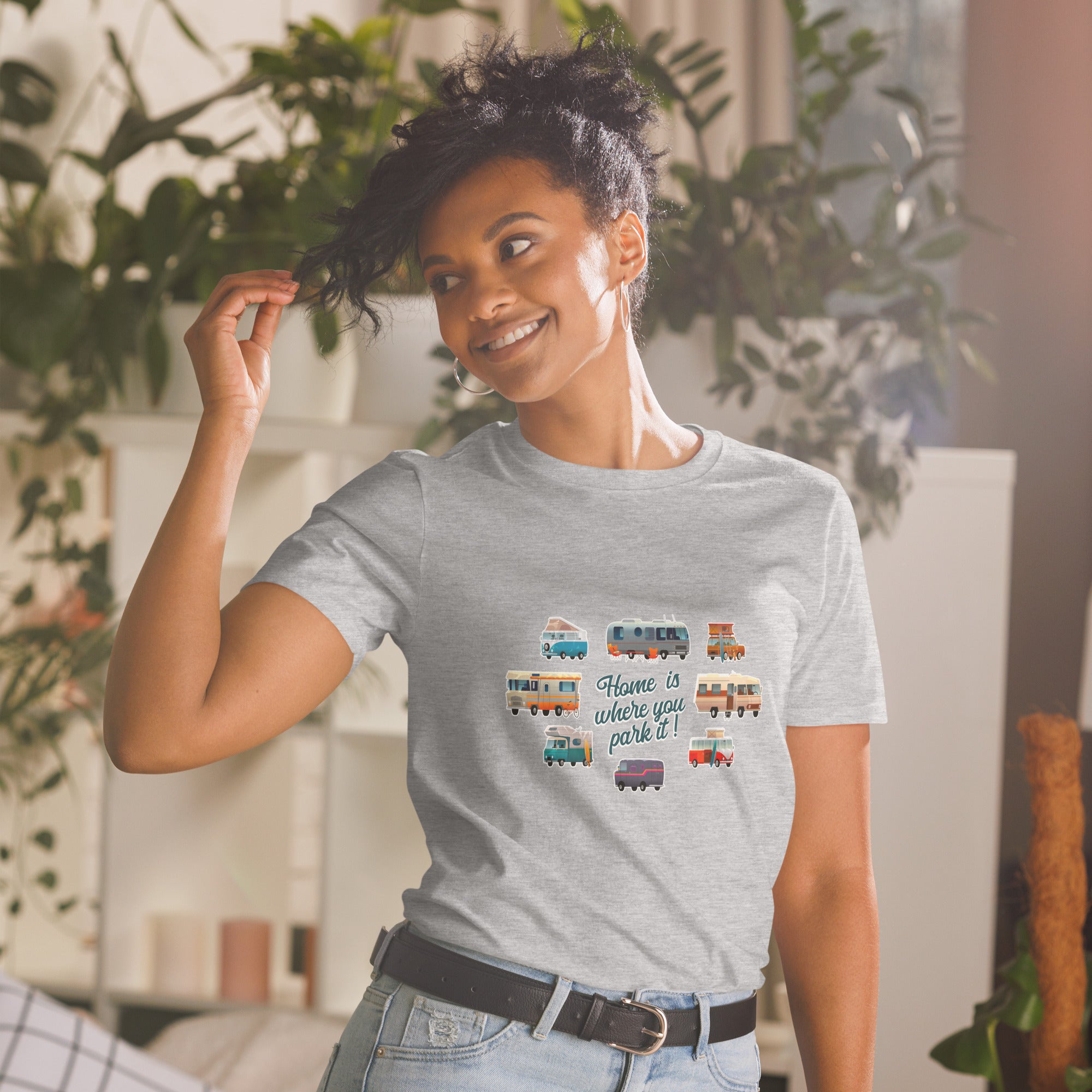 Softstyle Cotton T-Shirt Square Vintage Campers