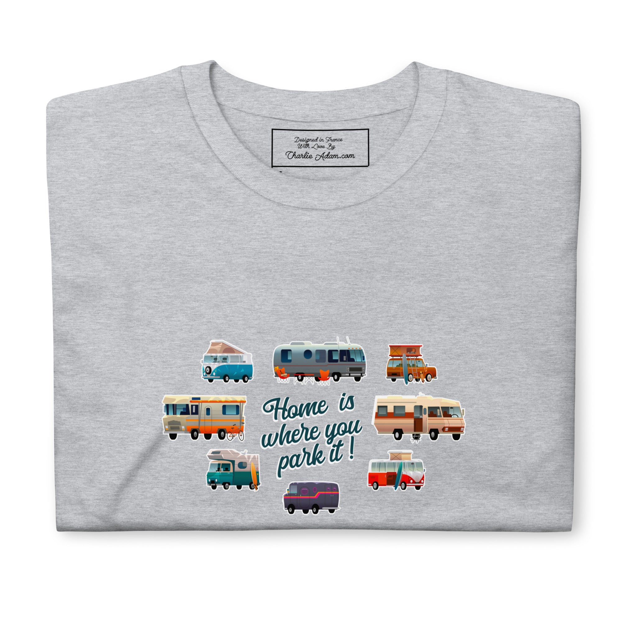 Softstyle Cotton T-Shirt Square Vintage Campers