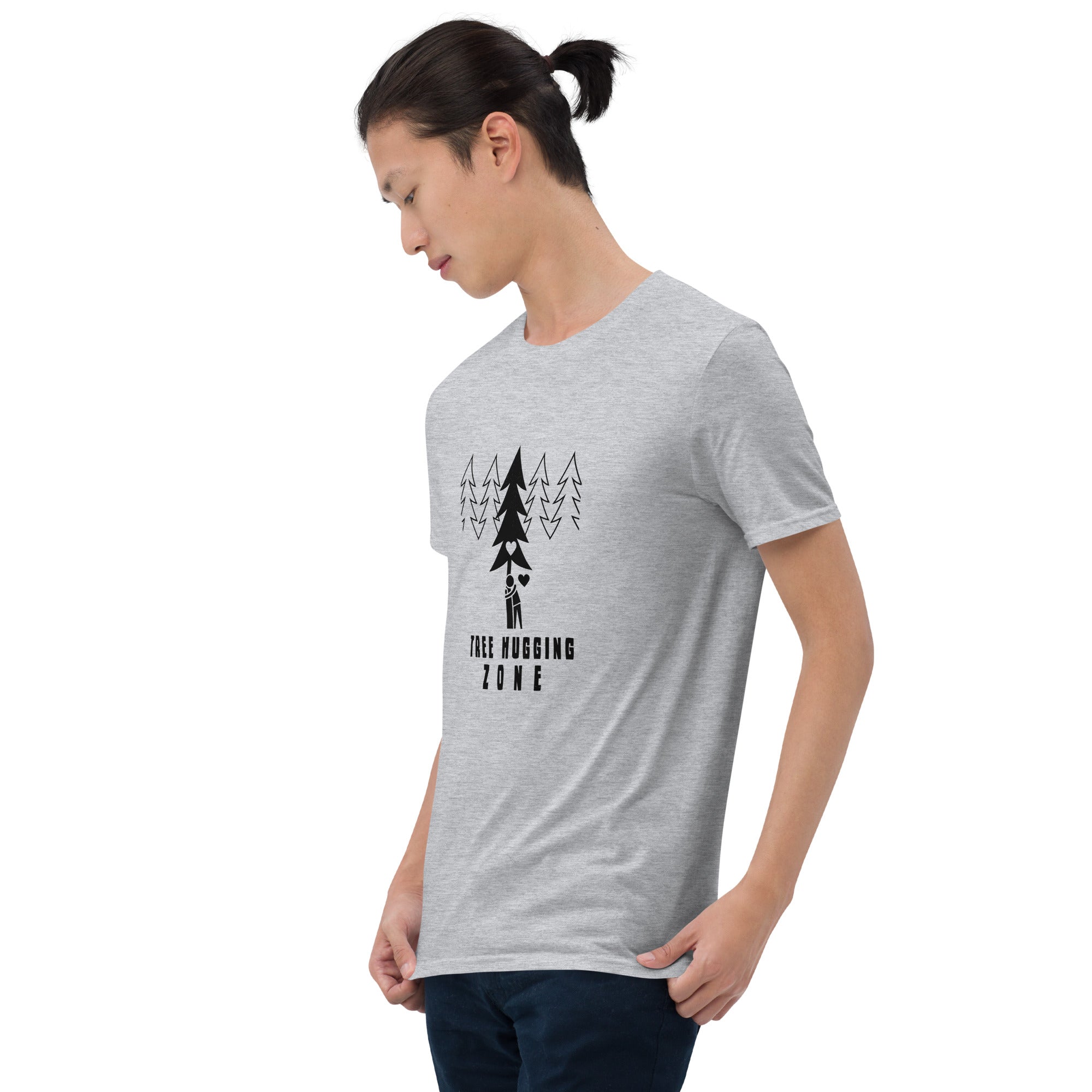T-shirt softstyle en coton Tree hugging zone black
