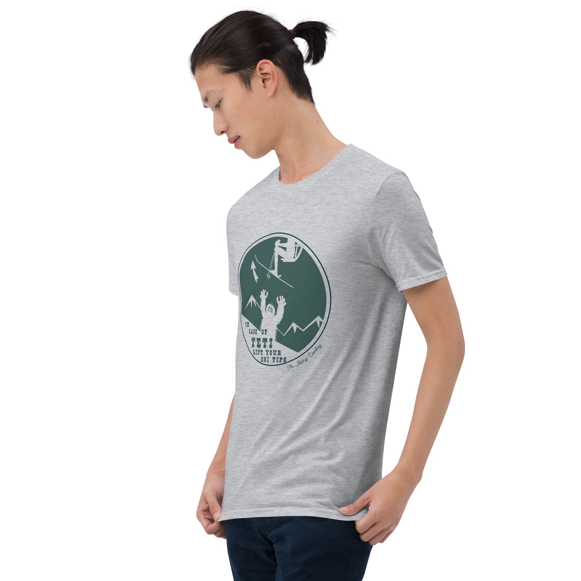 T-shirt softstyle en coton In case of Yeti, lift your ski tips