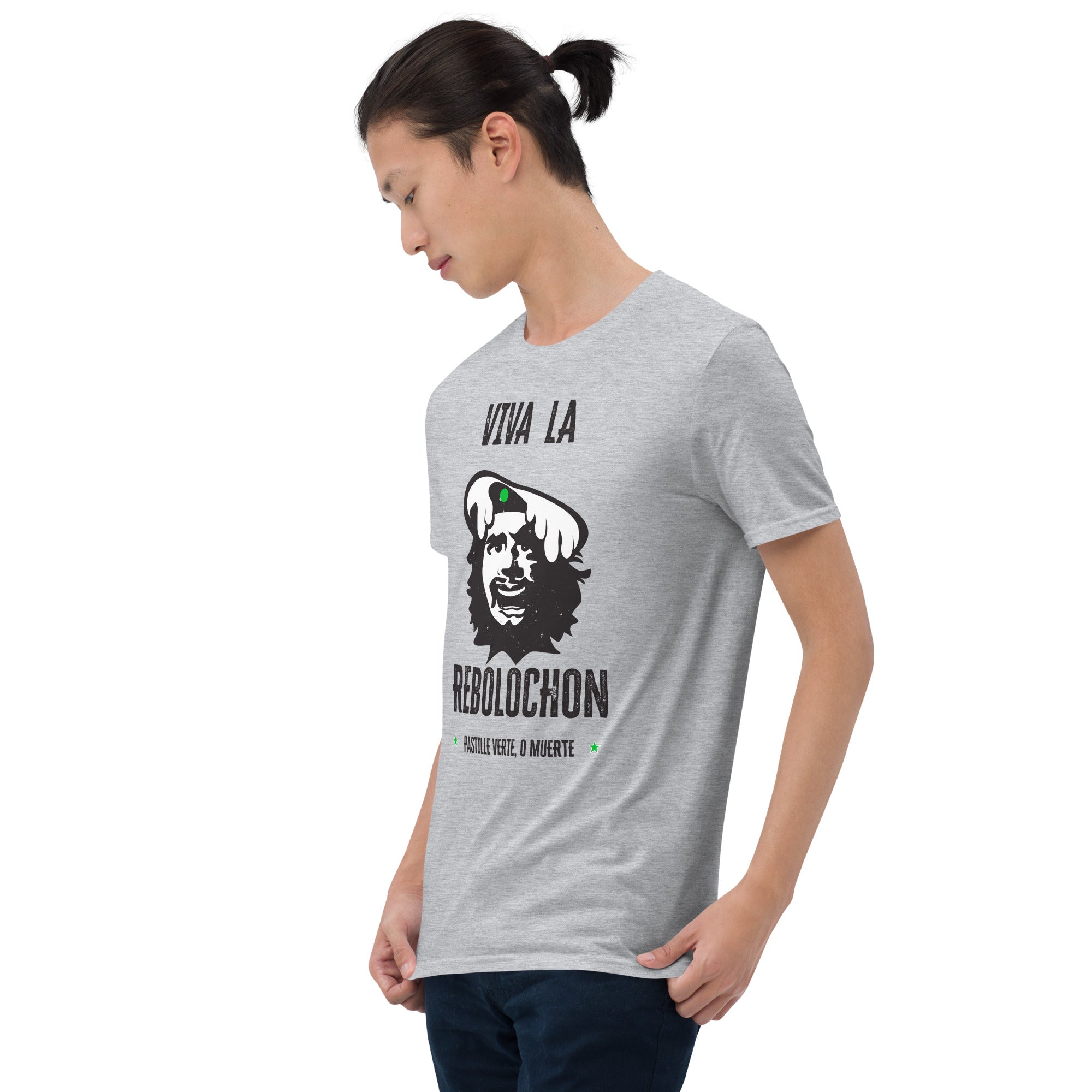 T-shirt softstyle en coton Le Che Savoyard Viva la Rebolochon Foncé