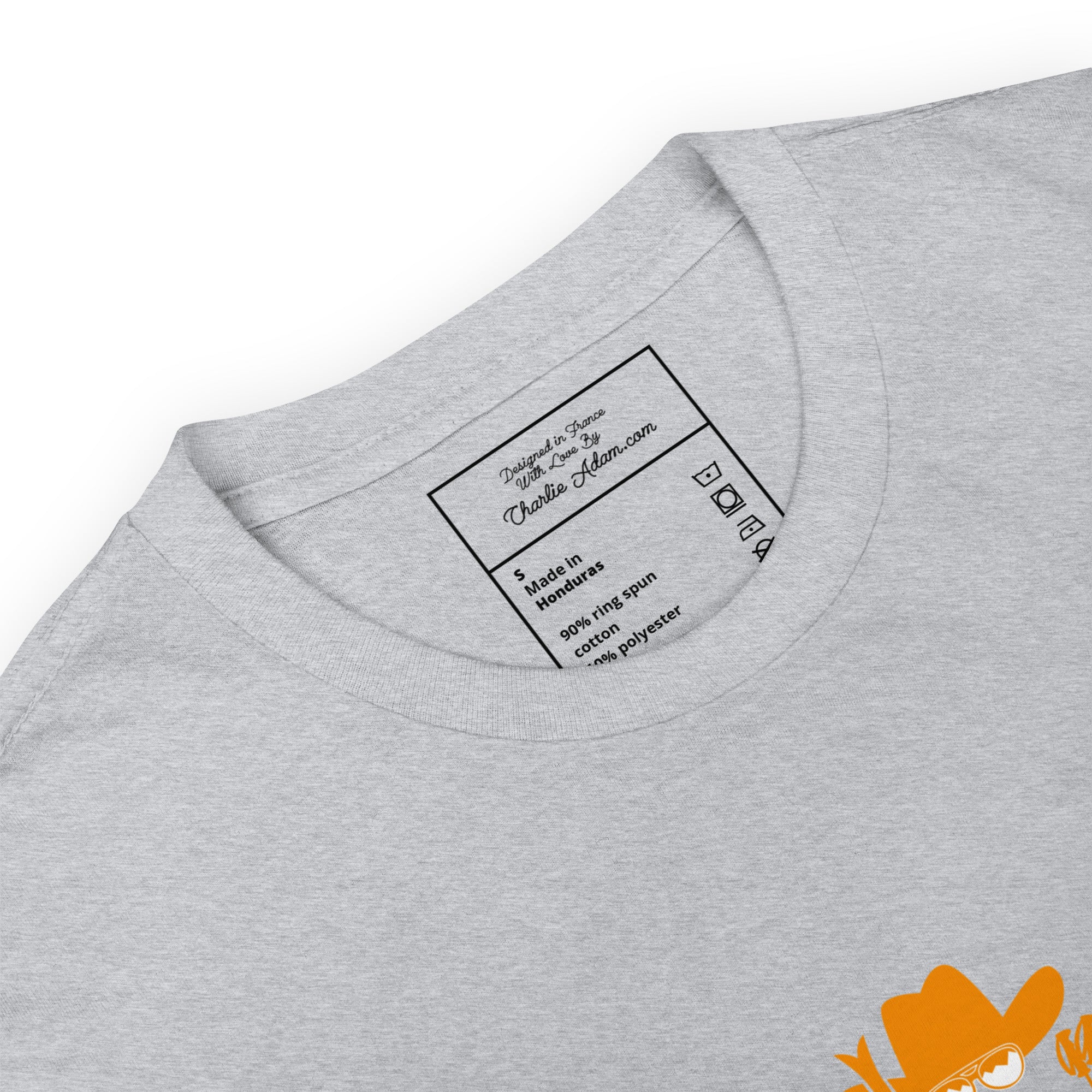 T-shirt softstyle en coton Skiing Cowboy (face) & Ski Fight at OK Corral Outline (dos)