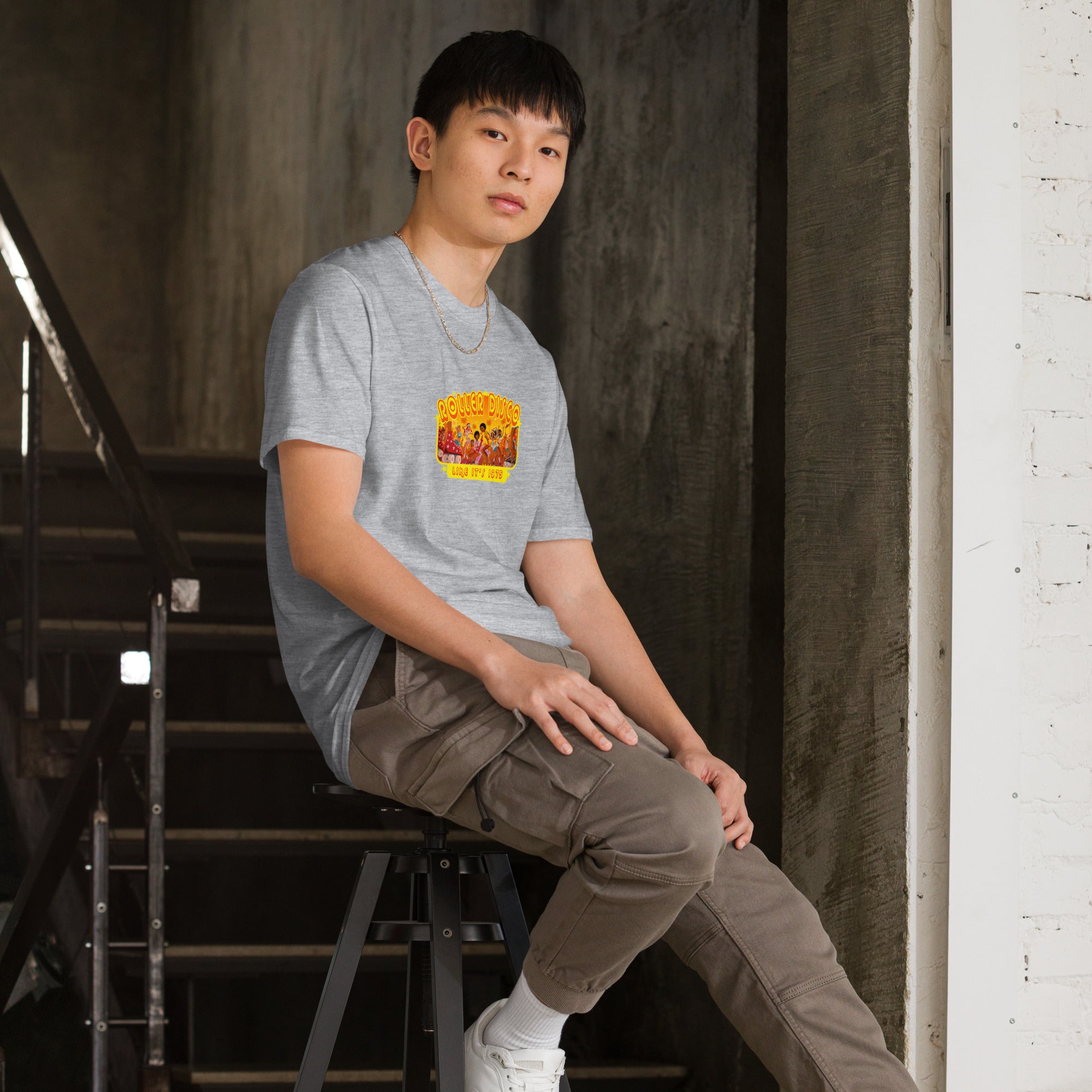 T-shirt softstyle en coton Roller Disco 1975