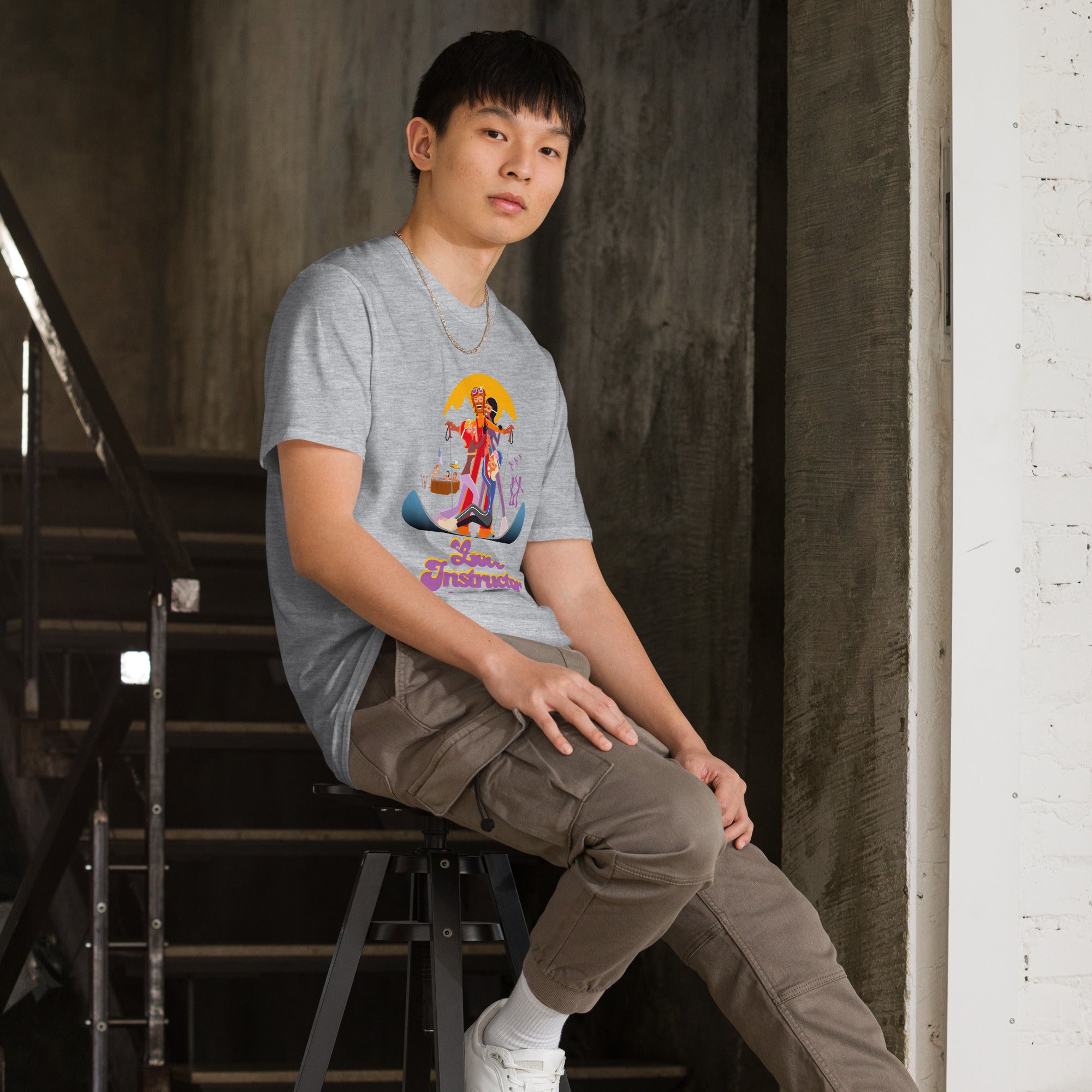 T-shirt softstyle en coton Love instructor First lesson free