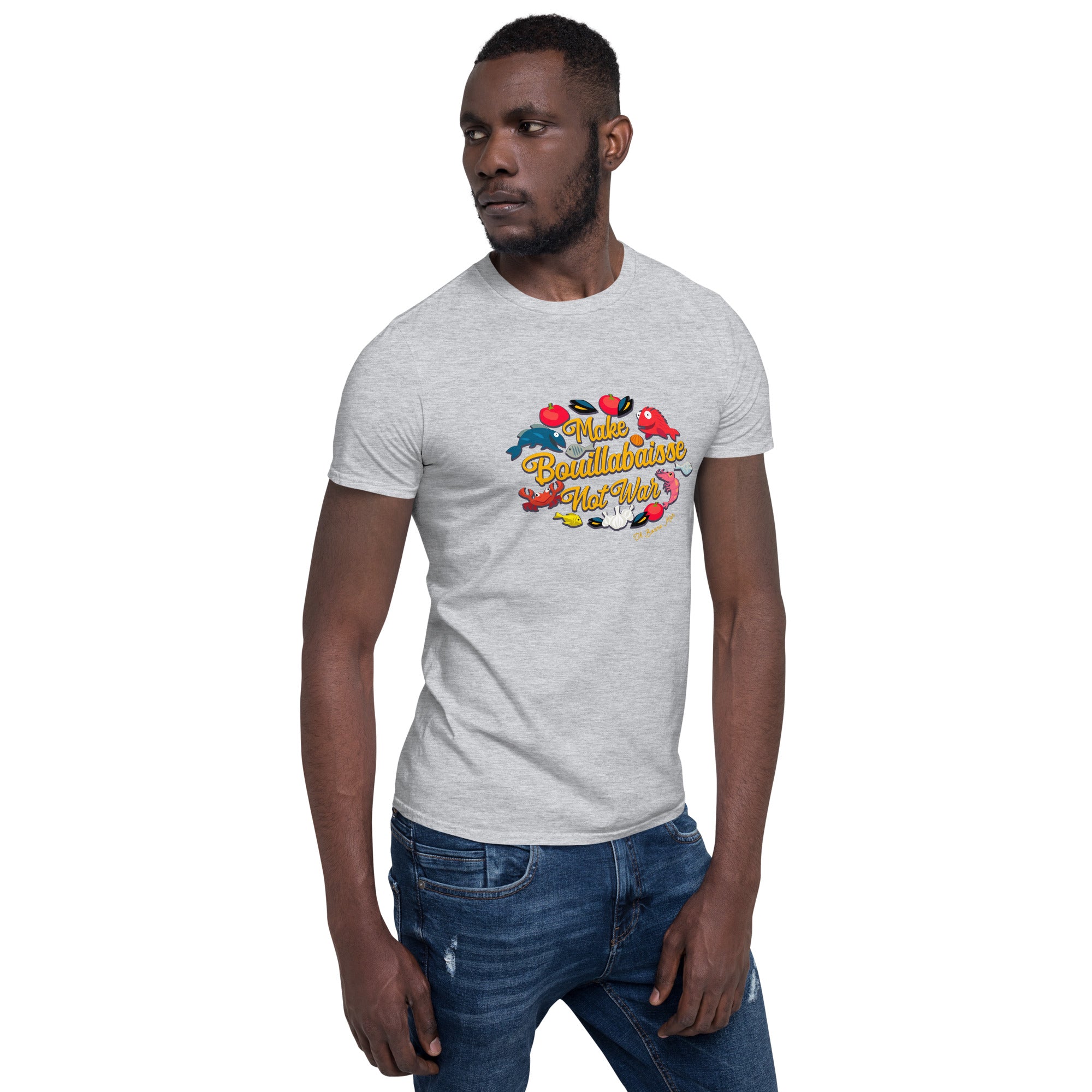 T-shirt softstyle en coton Make Bouillabaisse Not War Oh Bonne Mer