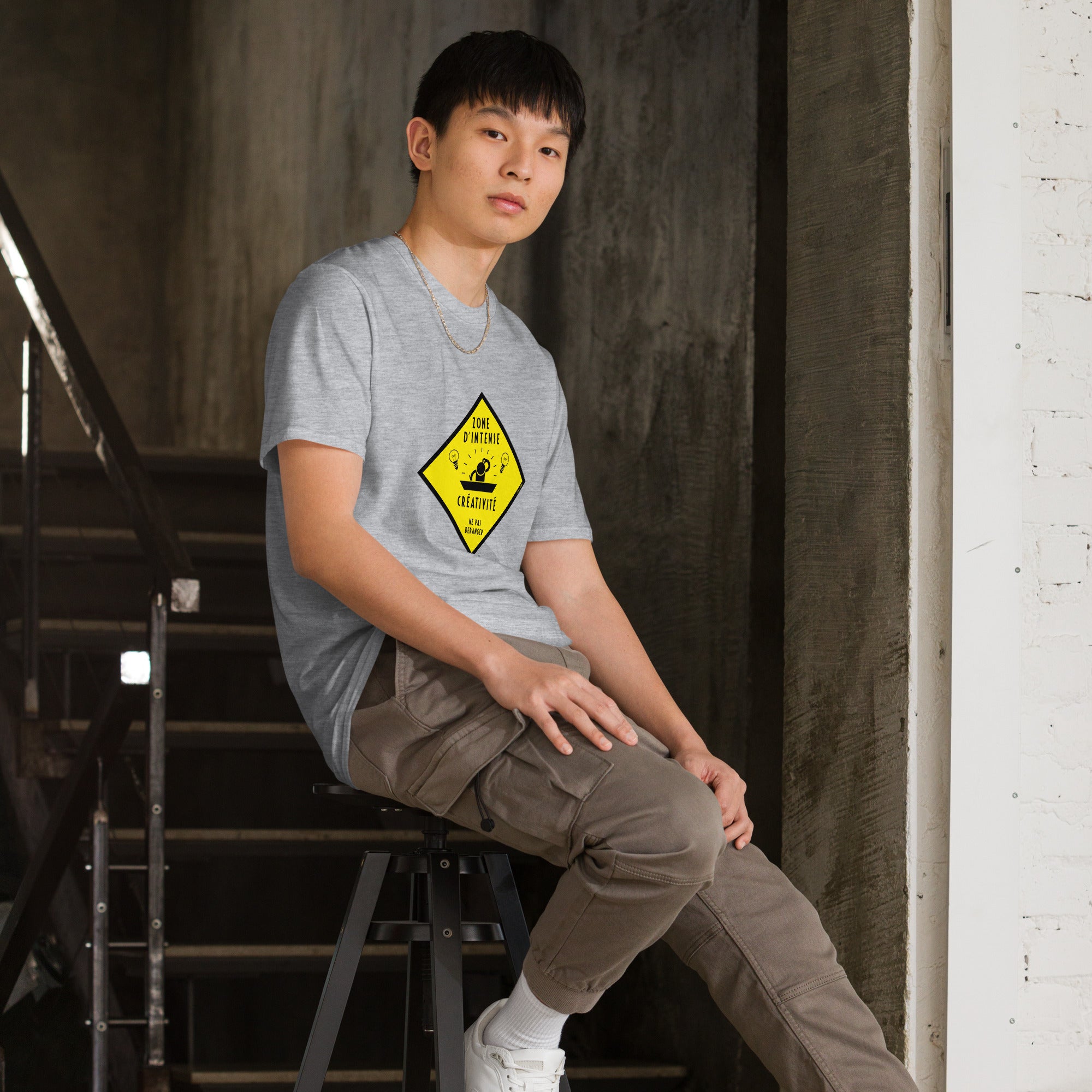 T-shirt softstyle en coton Zone d'intense créativité, Ne pas déranger