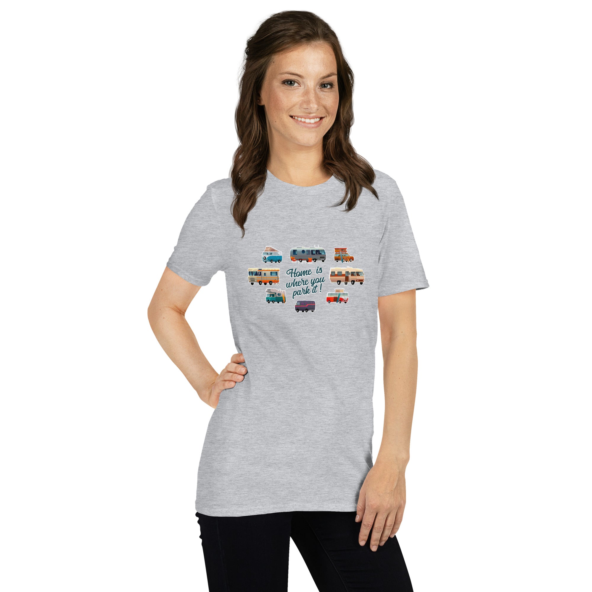 Softstyle Cotton T-Shirt Square Vintage Campers