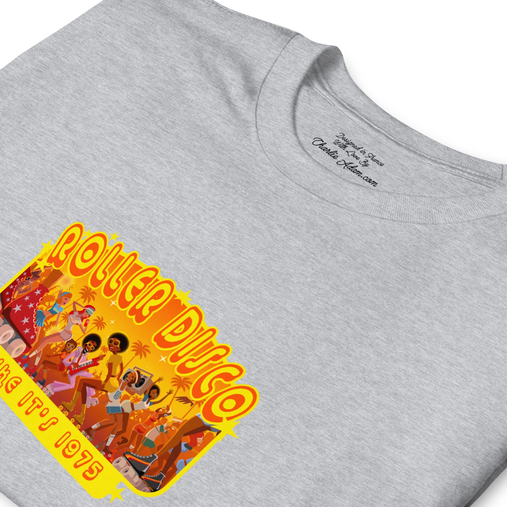 T-shirt softstyle en coton Roller Disco 1975