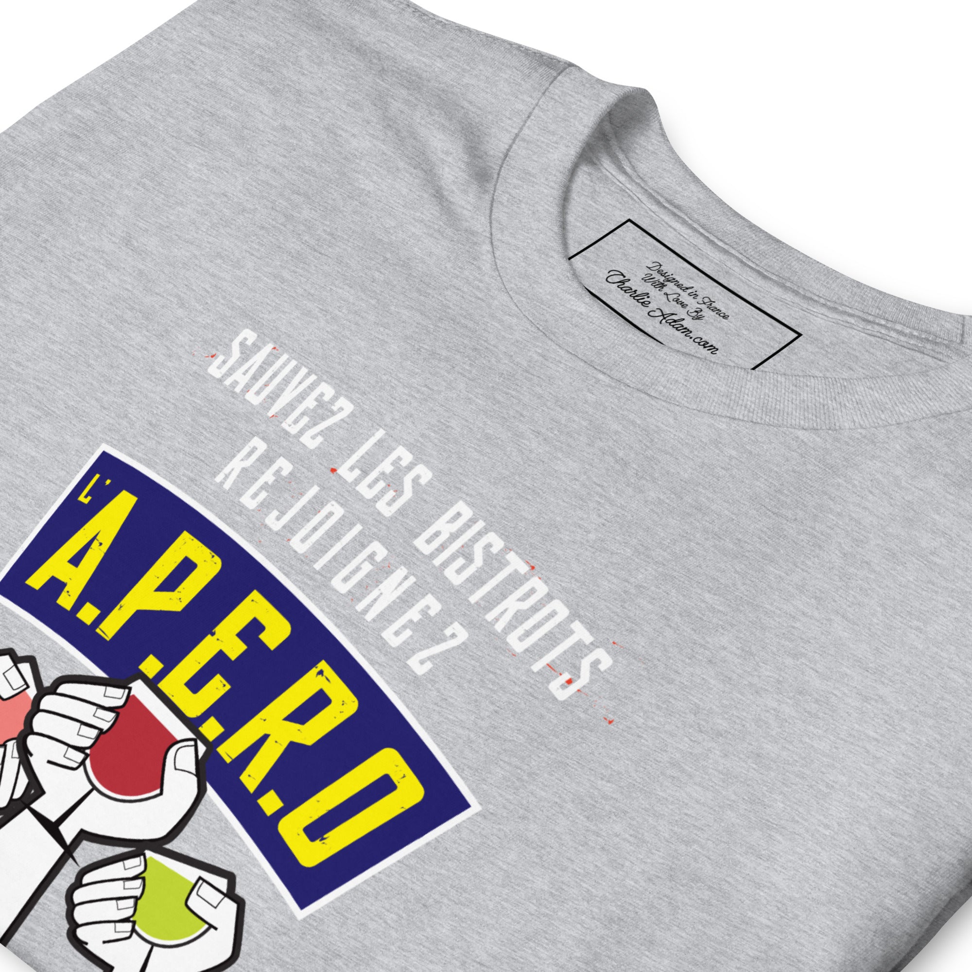 T-shirt softstyle en coton Sauvez les Bistrots, rejoignez l'Apéro