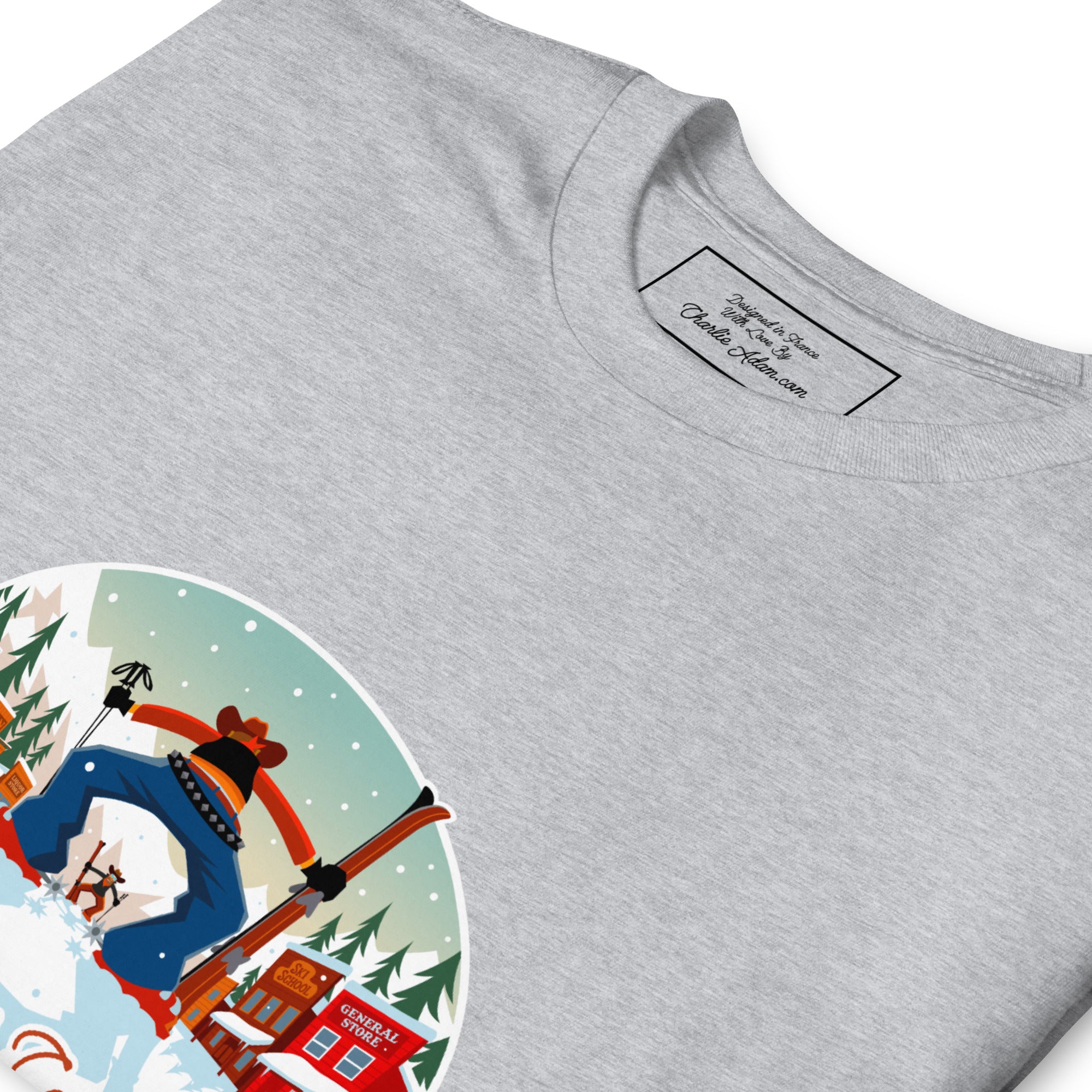 T-shirt softstyle en coton Ski Fight at OK Corral