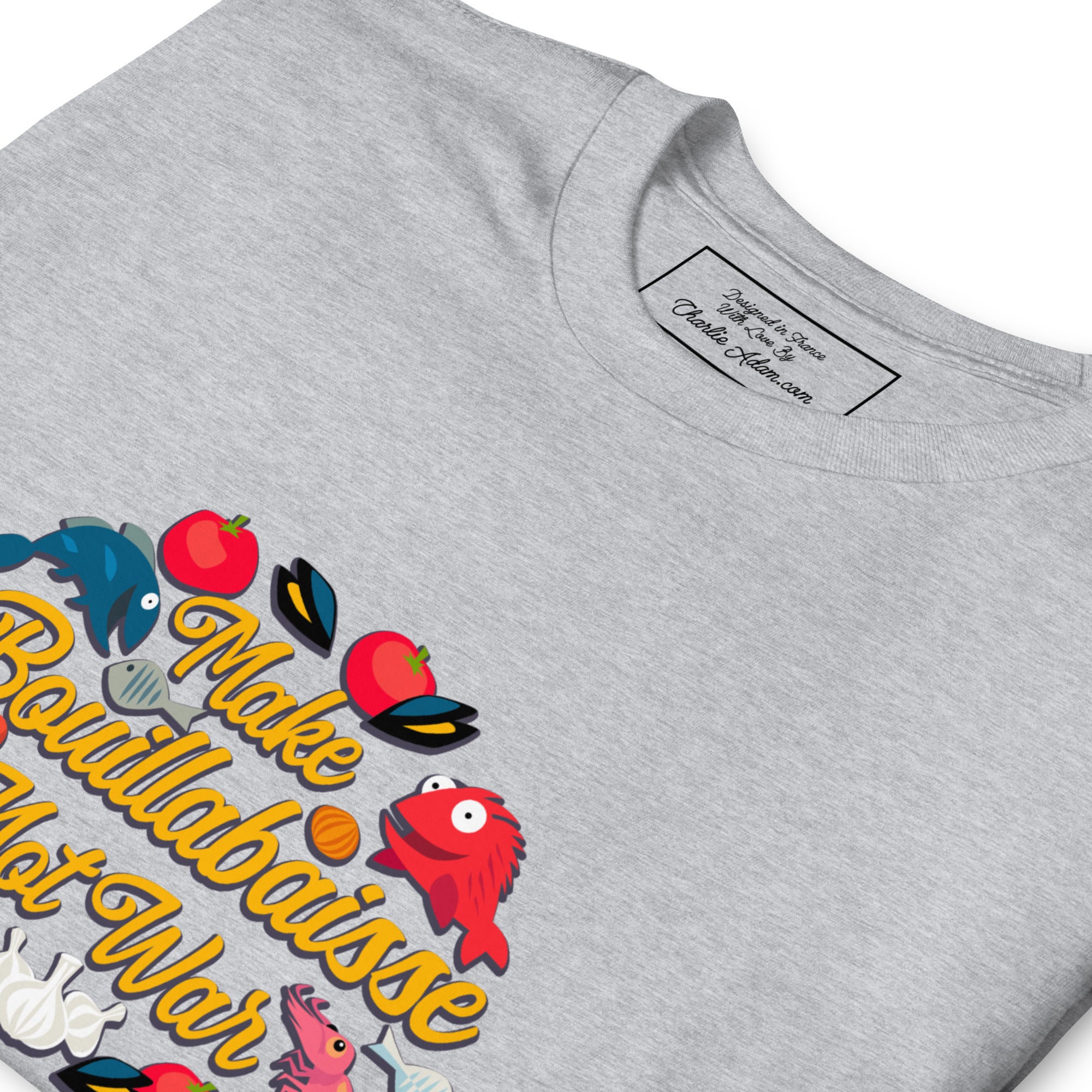 T-shirt softstyle en coton Make Bouillabaisse Not War Oh Bonne Mer