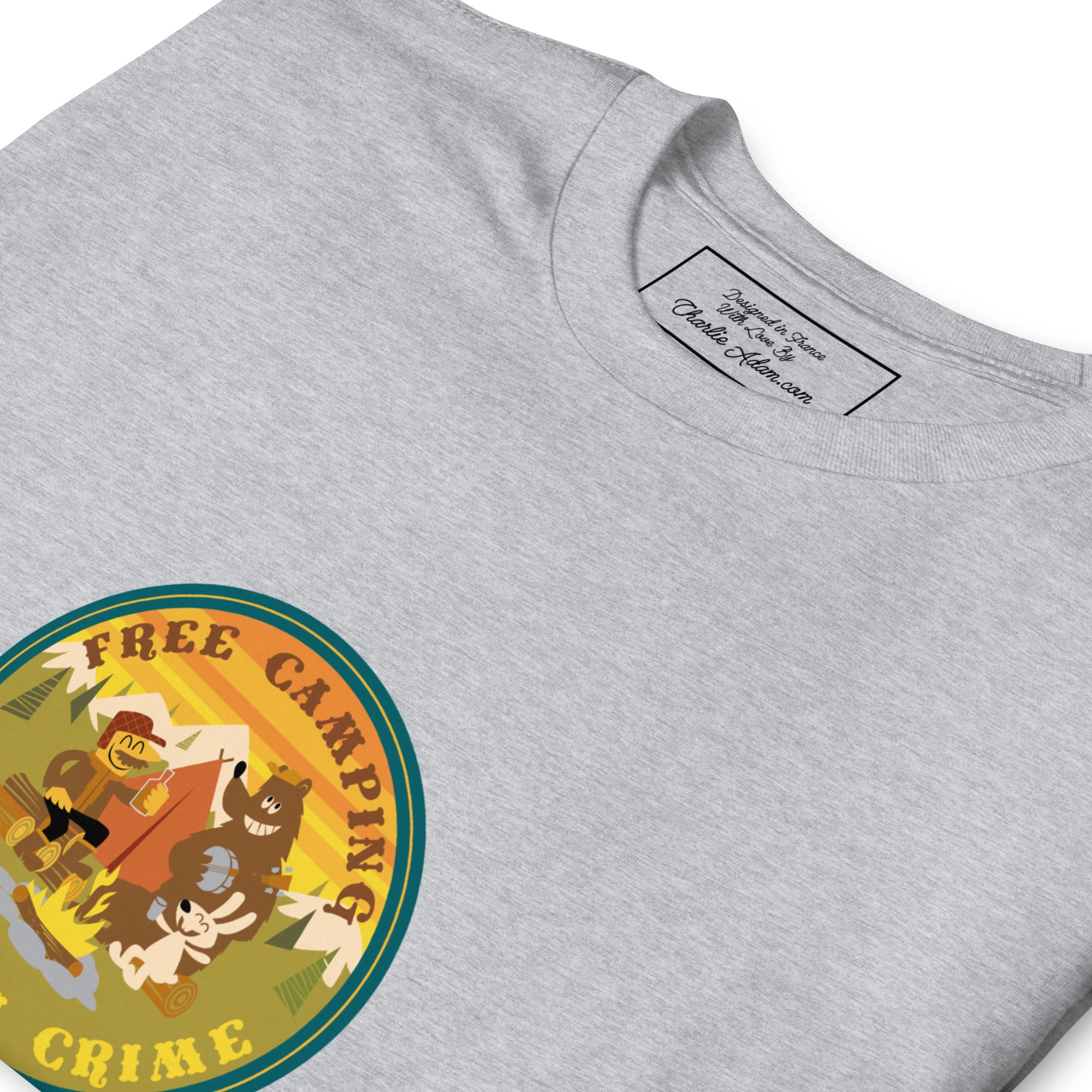 Softstyle Cotton T-Shirt Free camping is not a crime