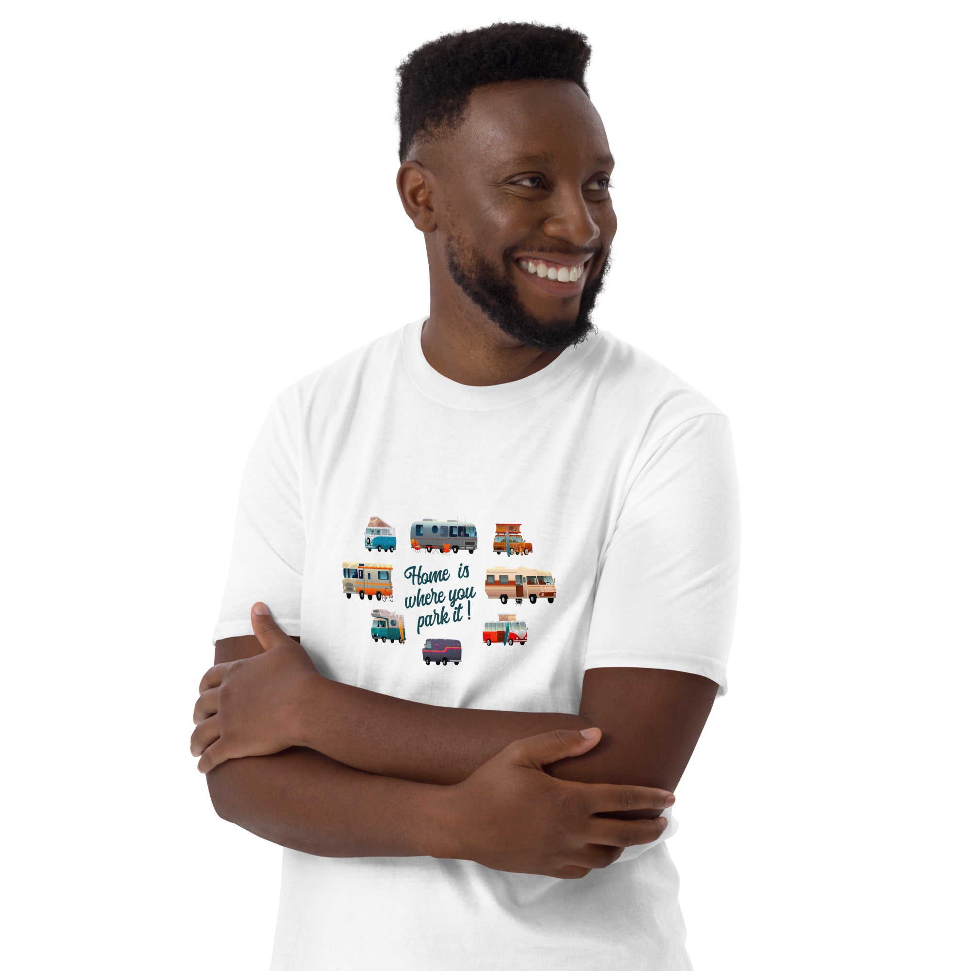 Softstyle Cotton T-Shirt Square Vintage Campers