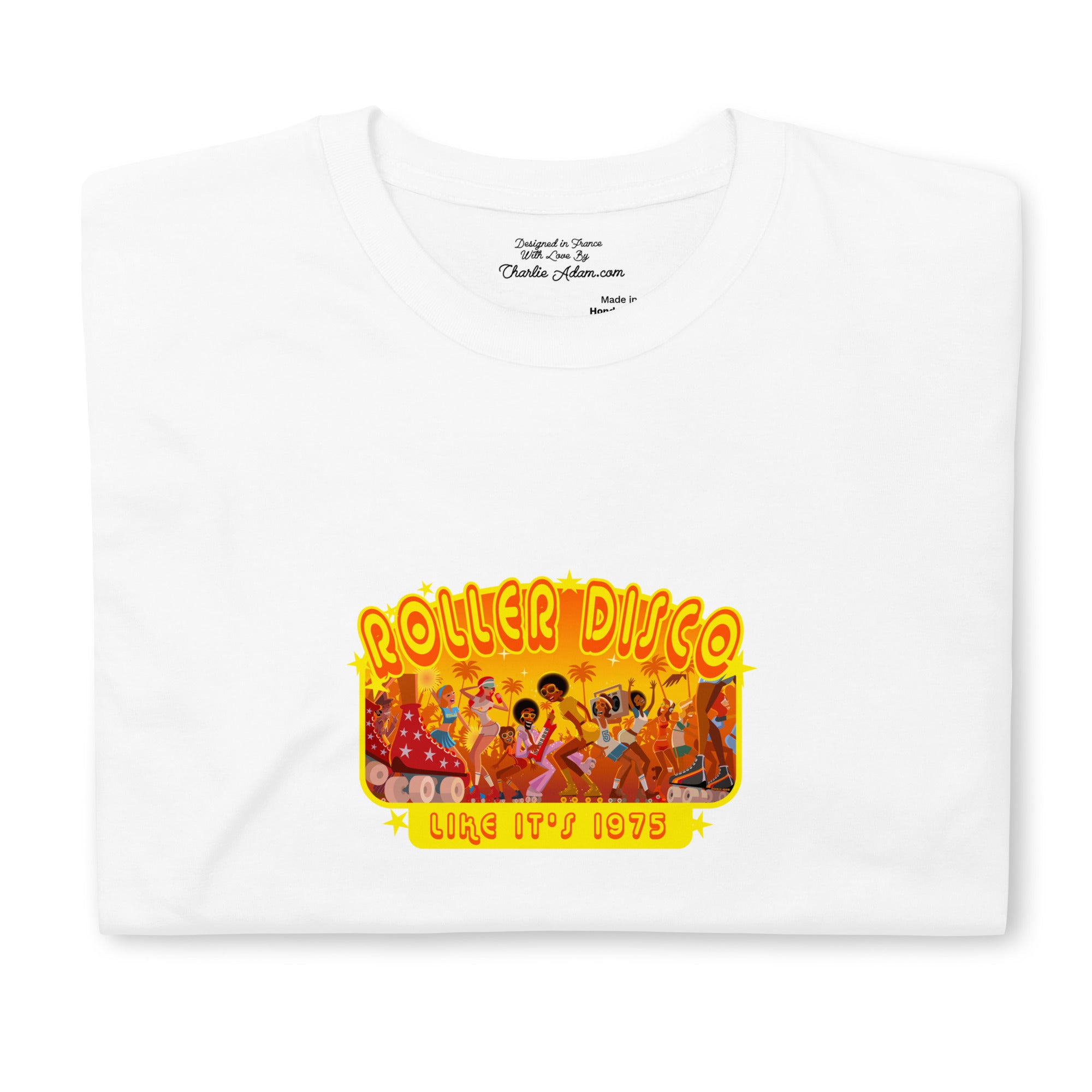 T-shirt softstyle en coton Roller Disco 1975