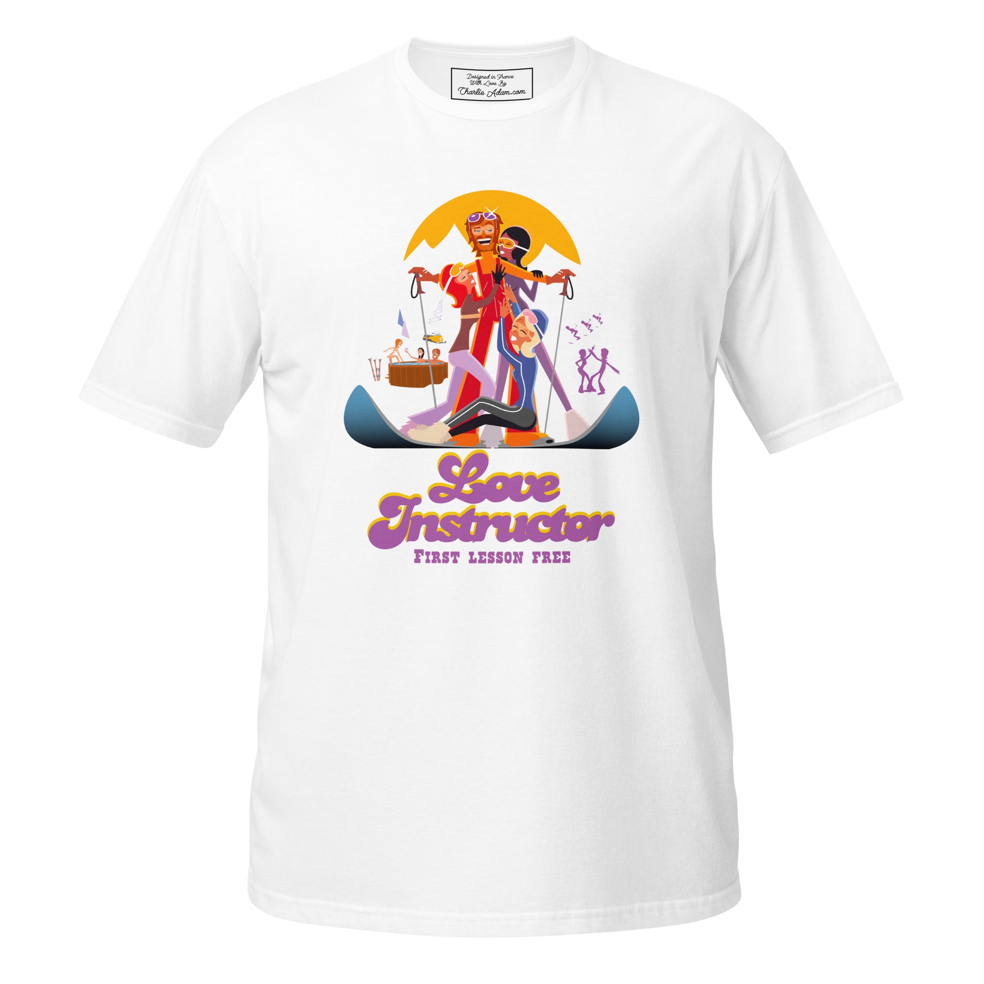 T-shirt softstyle en coton Love instructor First lesson free