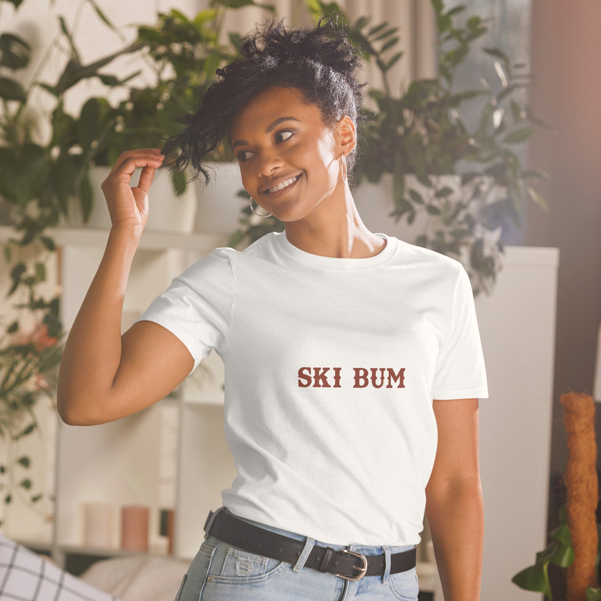 Softstyle Cotton T-Shirt Ski Bum dark text