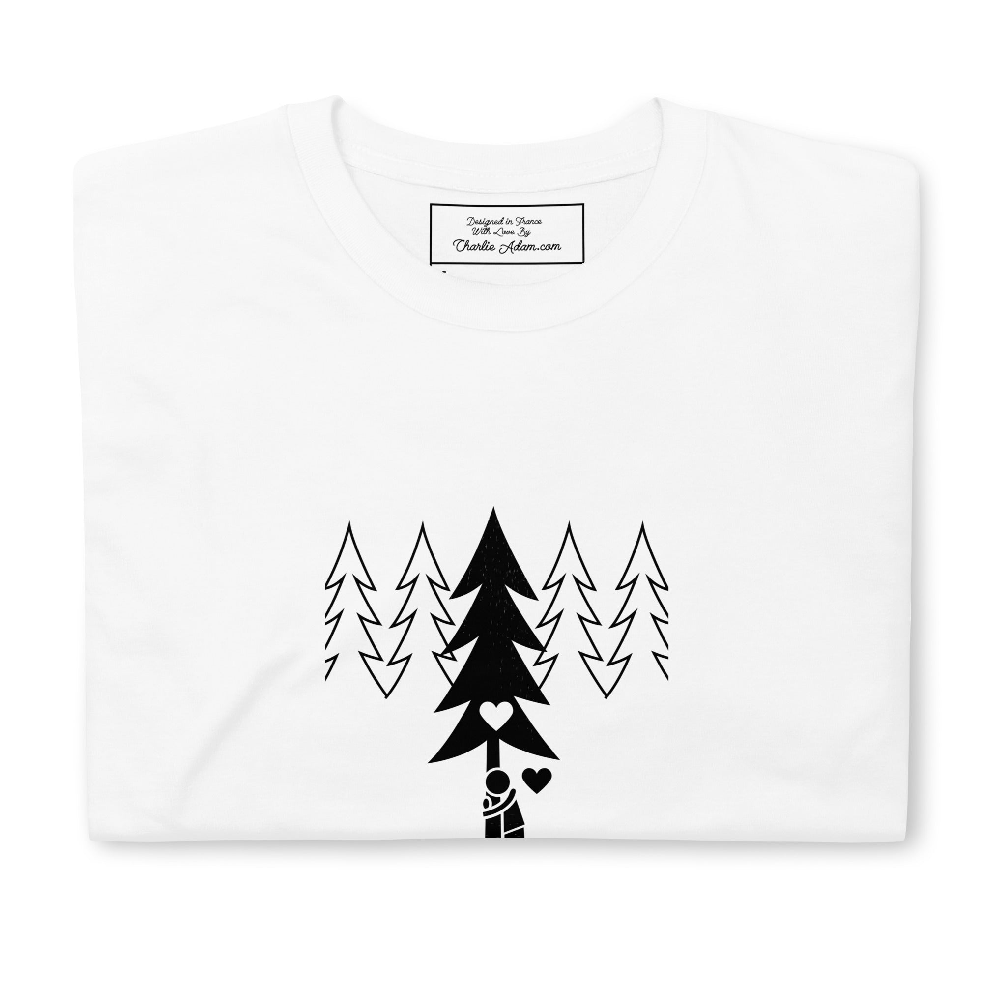 T-shirt softstyle en coton Tree hugging zone black