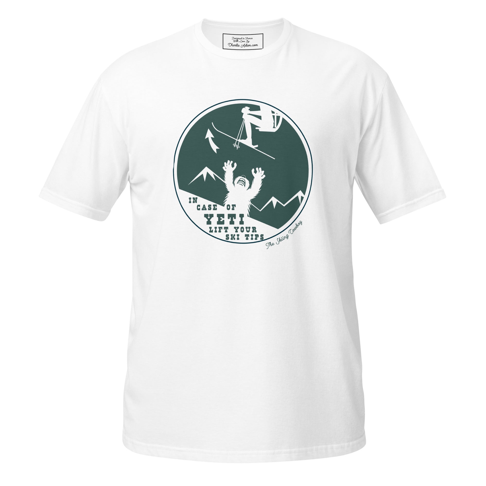 T-shirt softstyle en coton In case of Yeti, lift your ski tips