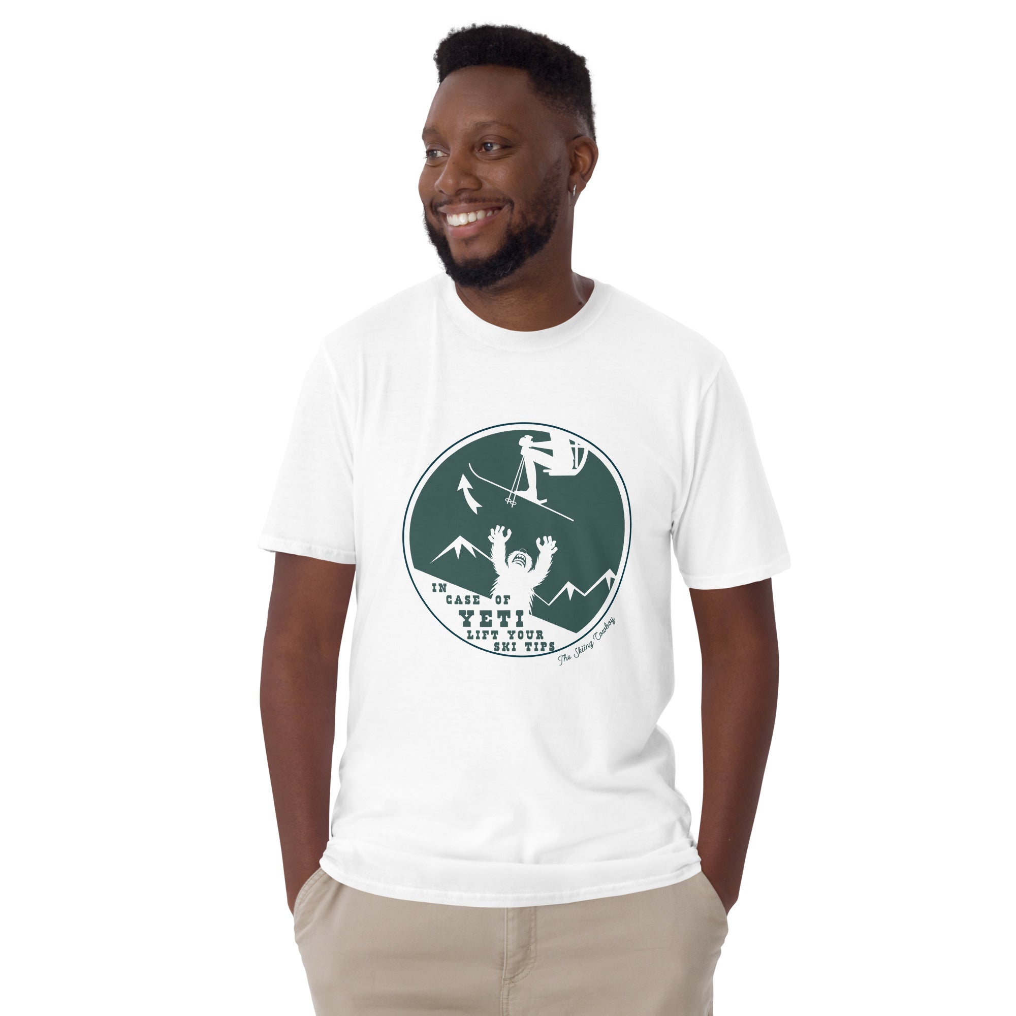 T-shirt softstyle en coton In case of Yeti, lift your ski tips