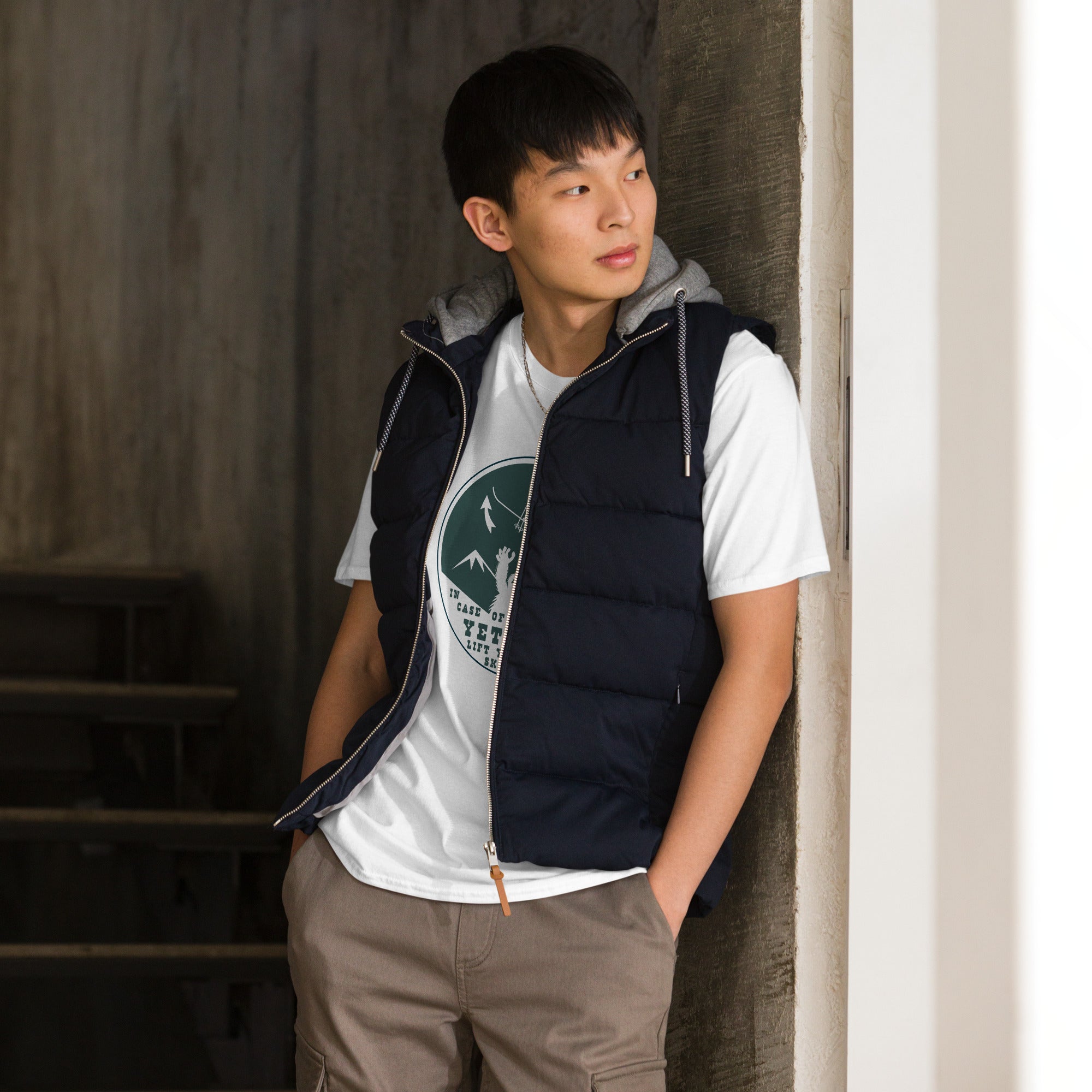 T-shirt softstyle en coton In case of Yeti, lift your ski tips