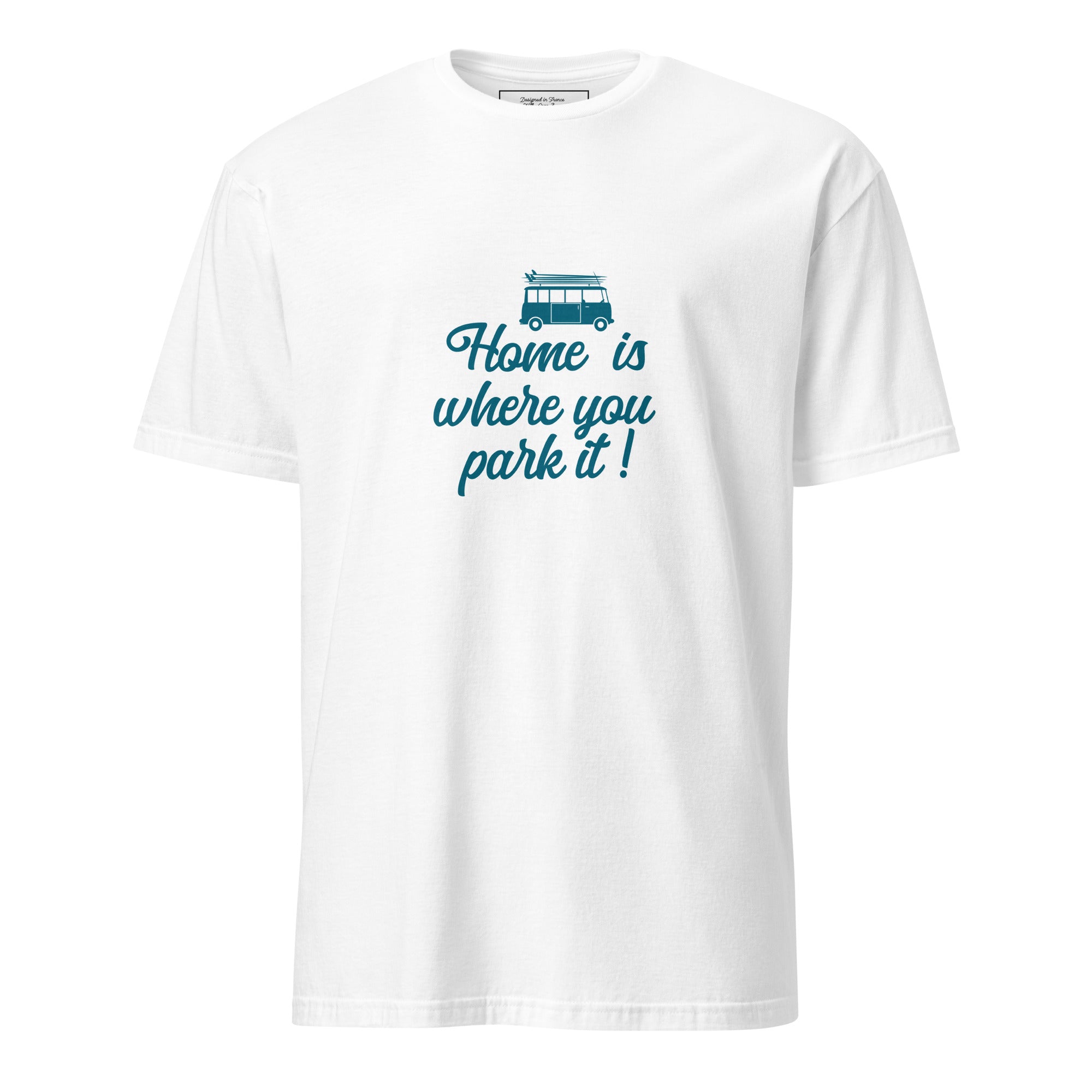 Softstyle Cotton T-Shirt Blue Surf Combi Home is where you park it