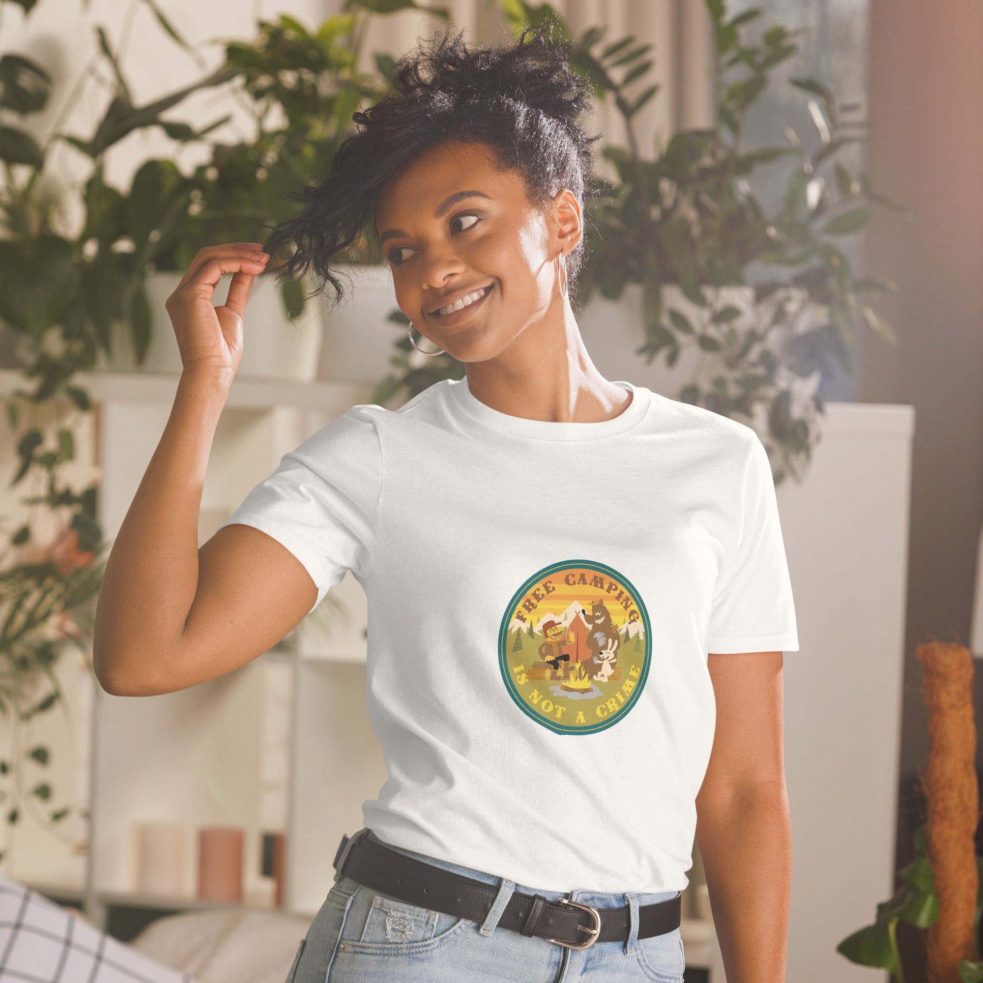 Softstyle Cotton T-Shirt Free camping is not a crime
