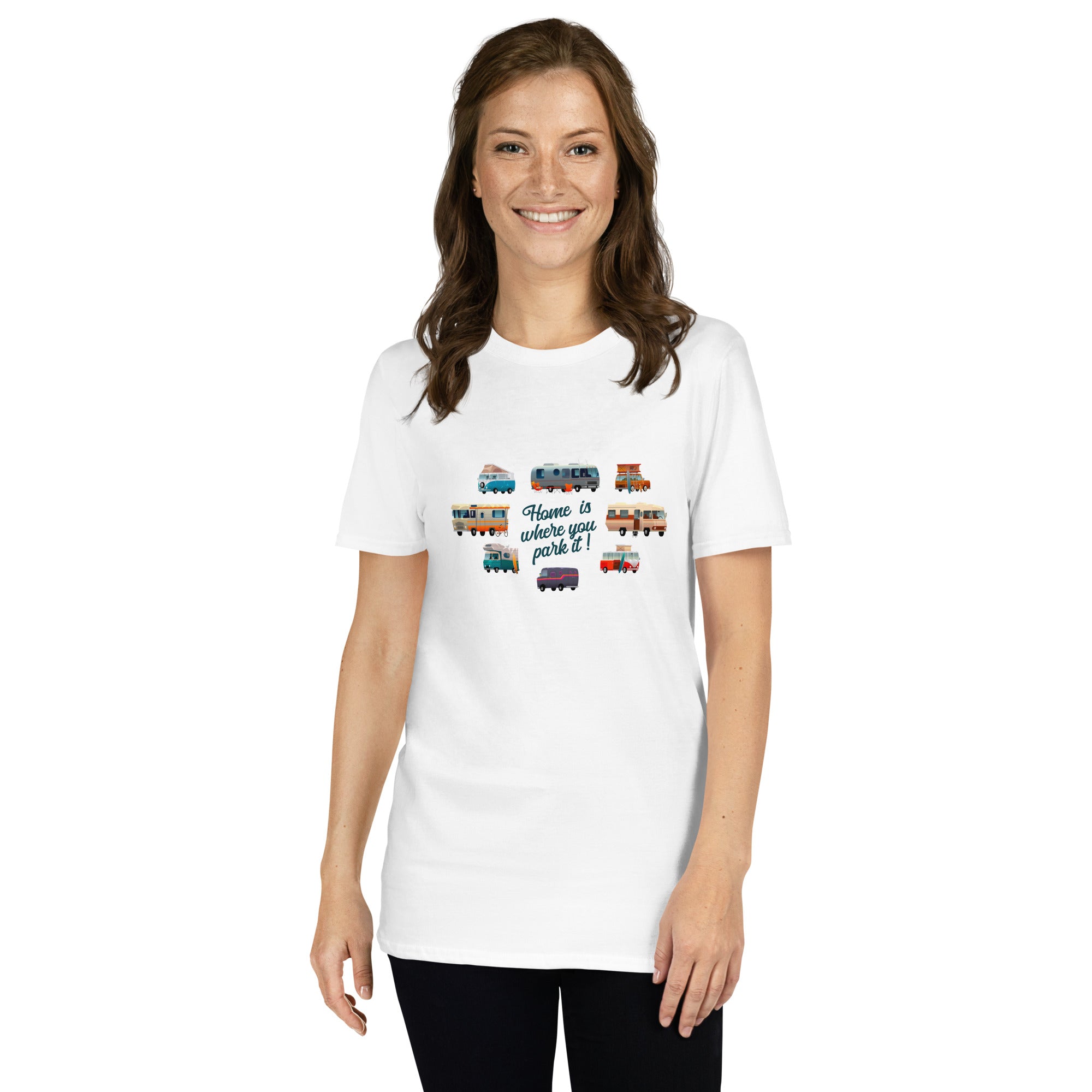 Softstyle Cotton T-Shirt Square Vintage Campers