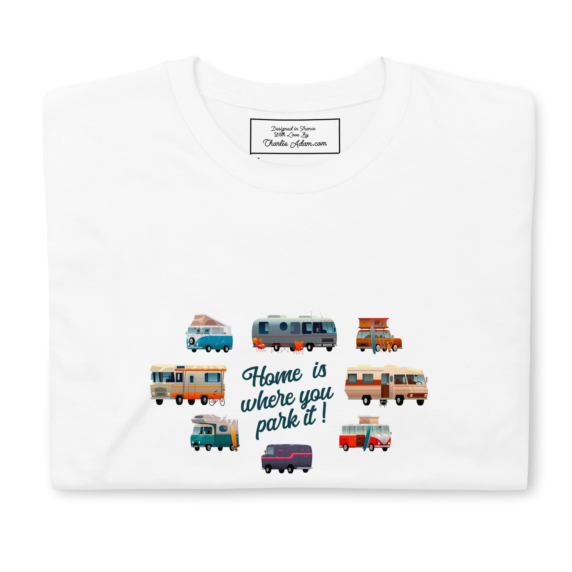 Softstyle Cotton T-Shirt Square Vintage Campers